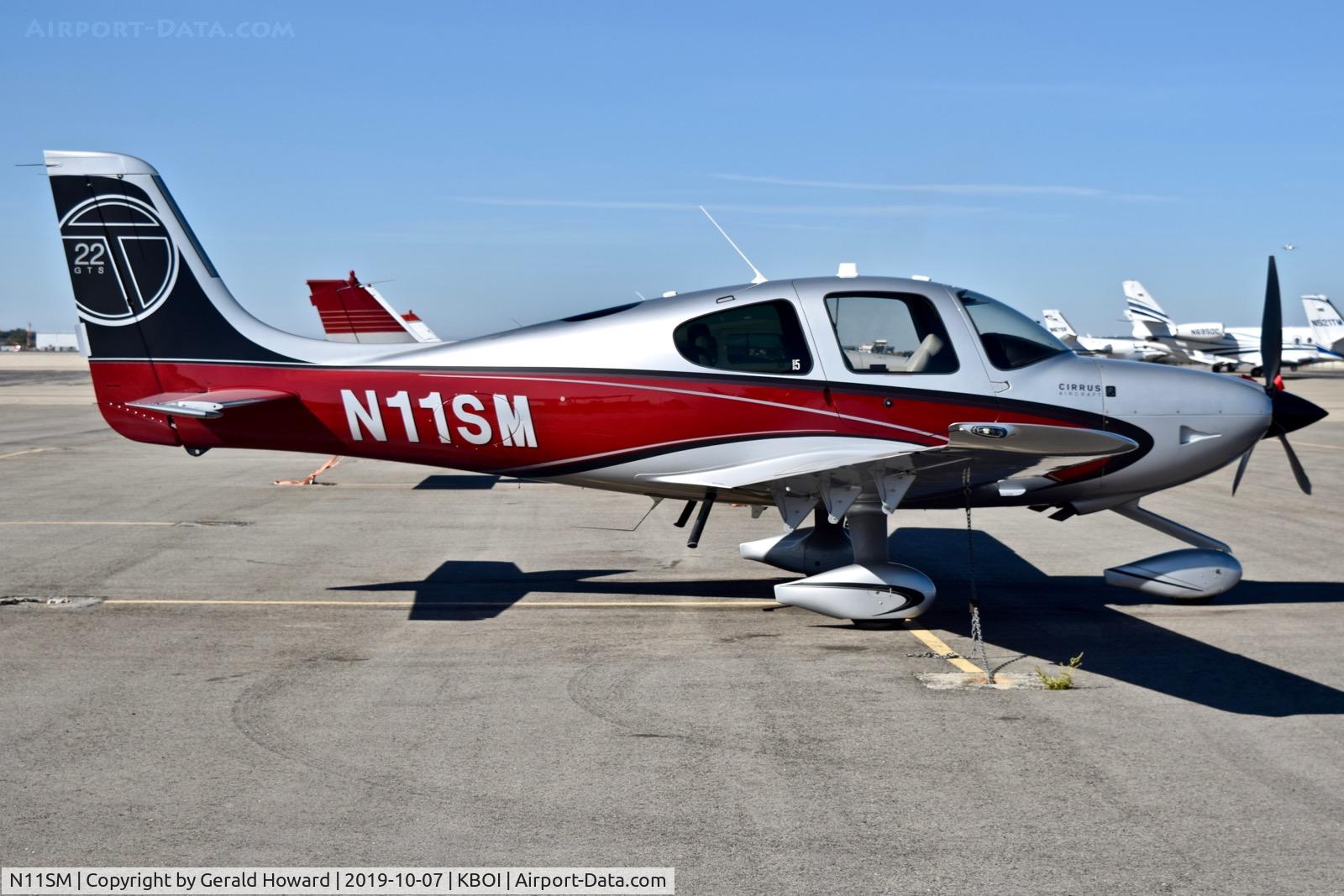 N11SM, 2013 Cirrus SR22T C/N 0644, Parked on the north GA ramp.