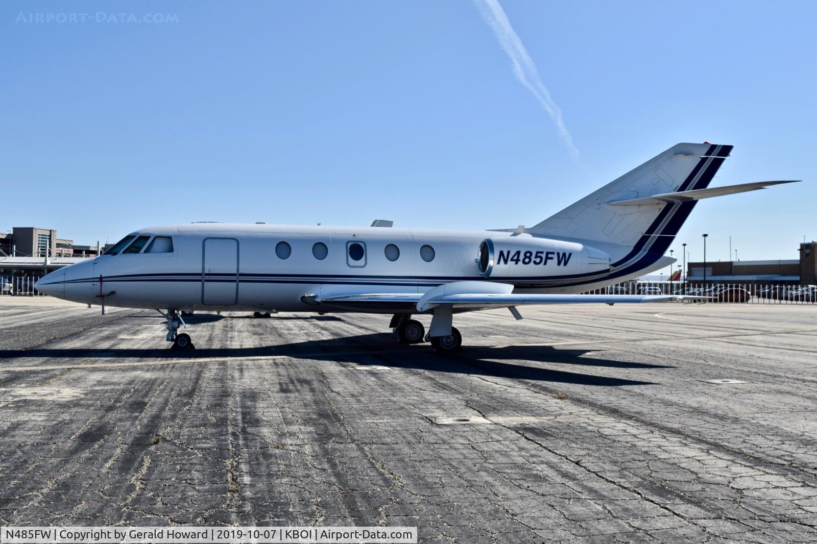 N485FW, 1990 Dassault Falcon 20-F5 C/N 485, Parked on the north GA ramp.