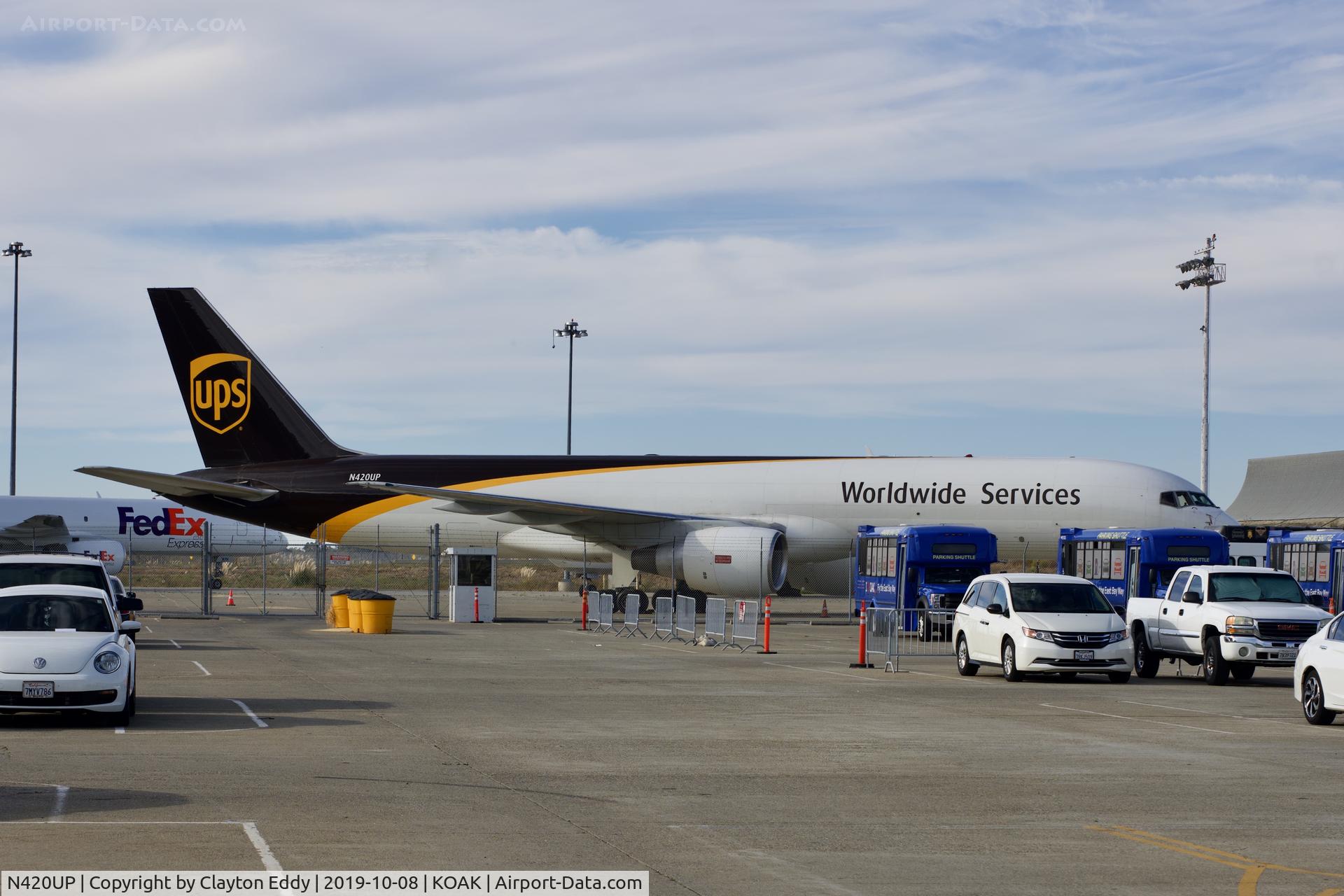 N420UP, 1990 Boeing 757-24APF C/N 23907, North Field Oakland airport 2019.