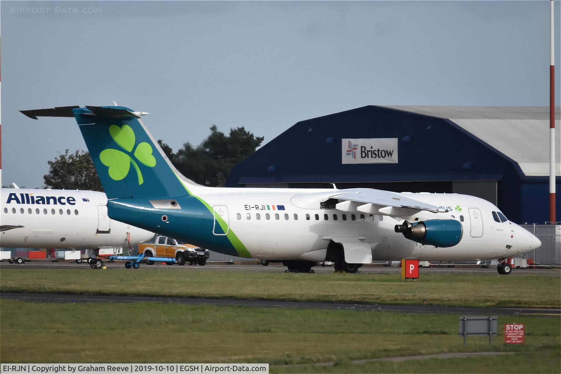 EI-RJN, 1999 BAE Systems Avro 146-RJ85 C/N E.2351, Under going low power engine runs.