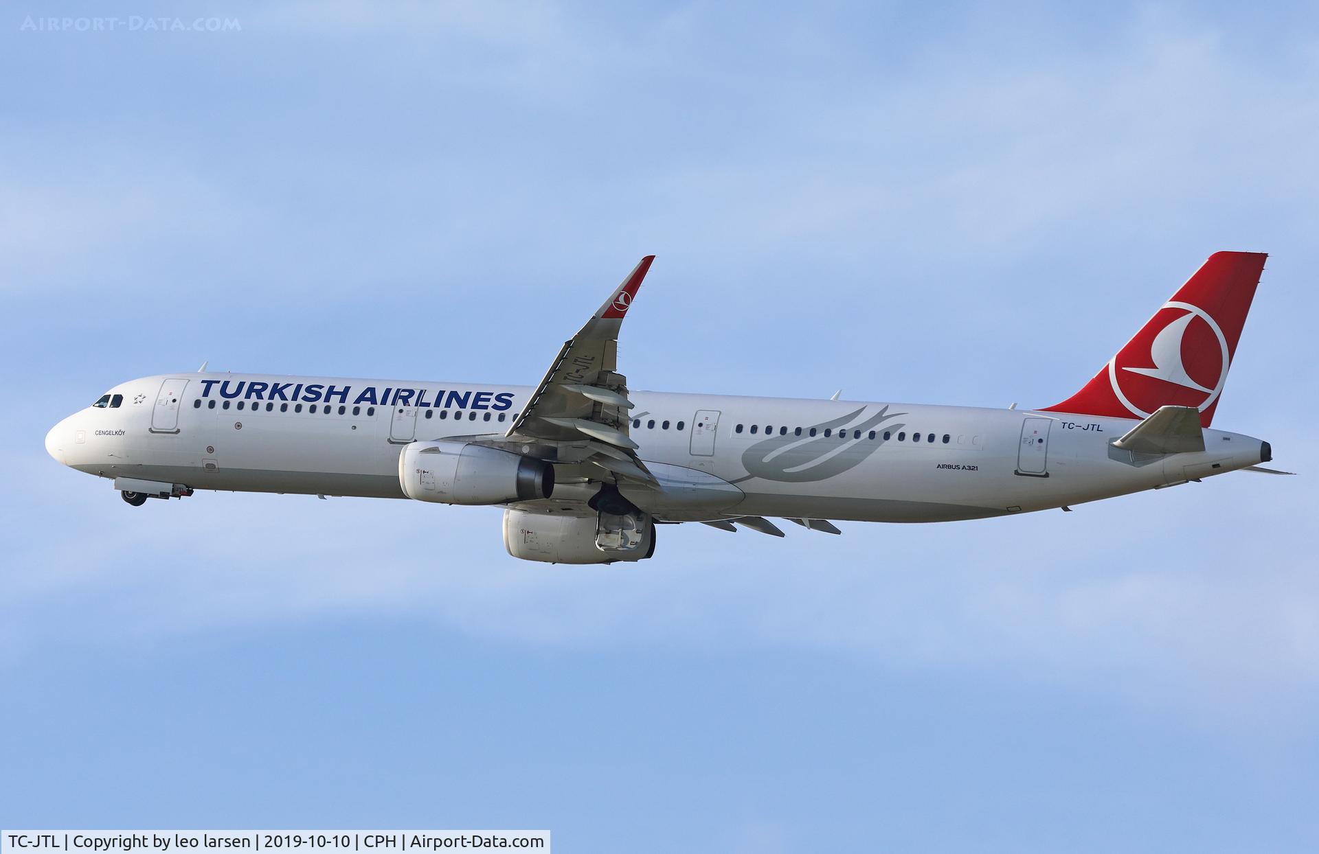 TC-JTL, 2016 Airbus A321-231 C/N 7166, Copenhagen 10.10.2019 T/O R-22R