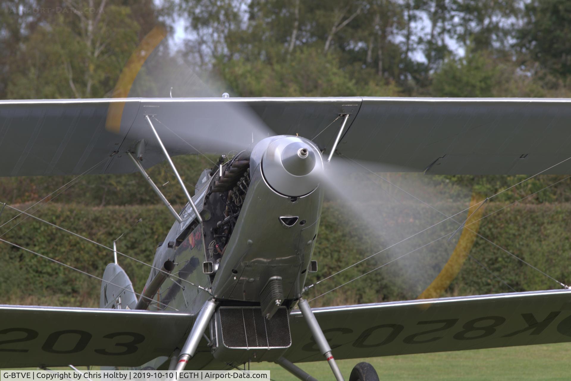 G-BTVE, 1937 Hawker Demon 1 C/N K8203, Hawker Demon testing its Rolls Royce engine at Old Warden