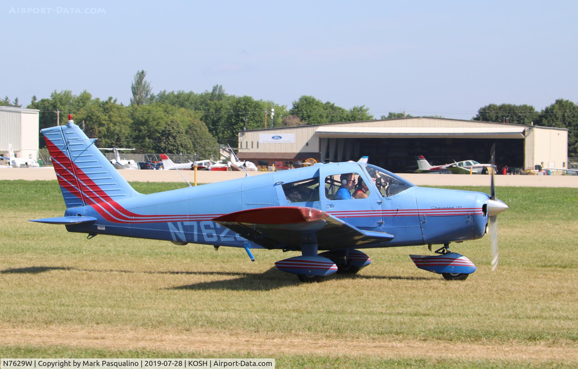 N7629W, 1964 Piper PA-28-180 C/N 28-1596, Piper PA-28-140