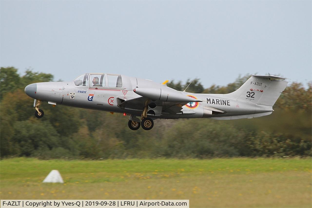 F-AZLT, 1958 Morane-Saulnier MS.760 Paris I C/N 32, Morane-Saulnier MS-760A, Take off rwy 22, Morlaix-Ploujean airport (LFRU-MXN) air show 2019