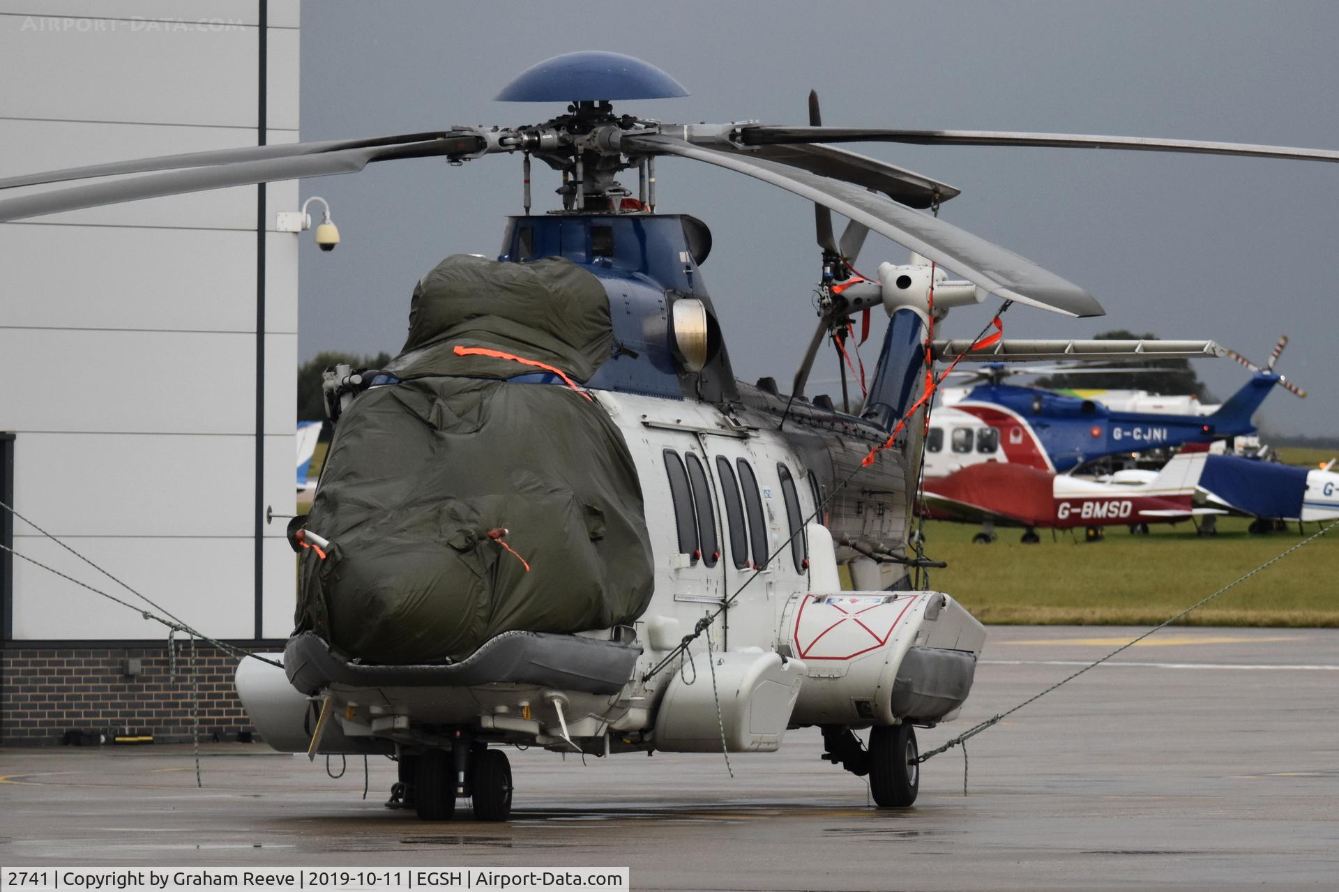 2741, Eurocopter EC-225LP Super Puma Mk2+ C/N 2741, Parked at Norwich.