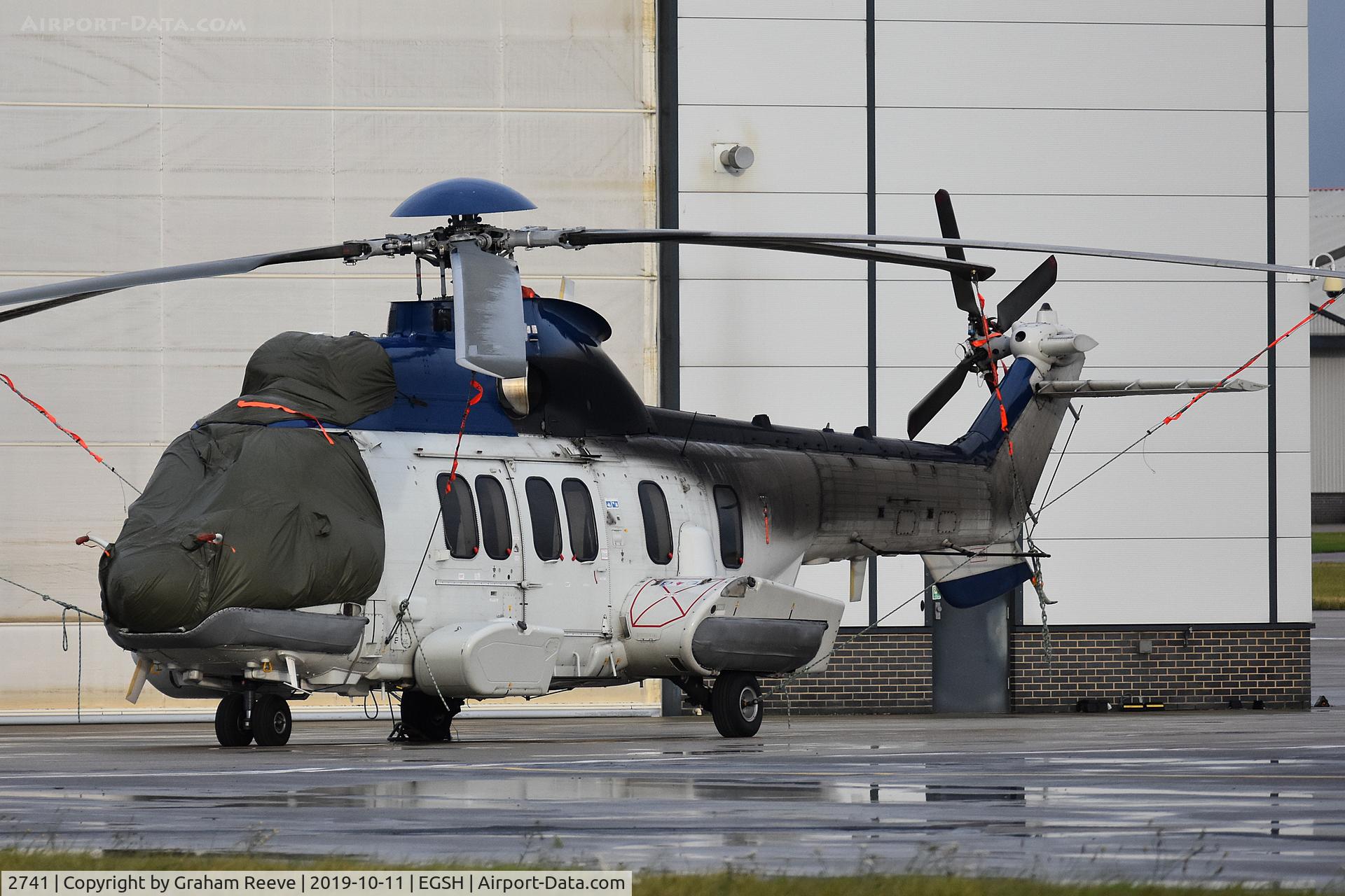 2741, Eurocopter EC-225LP Super Puma Mk2+ C/N 2741, Parked at Norwich.