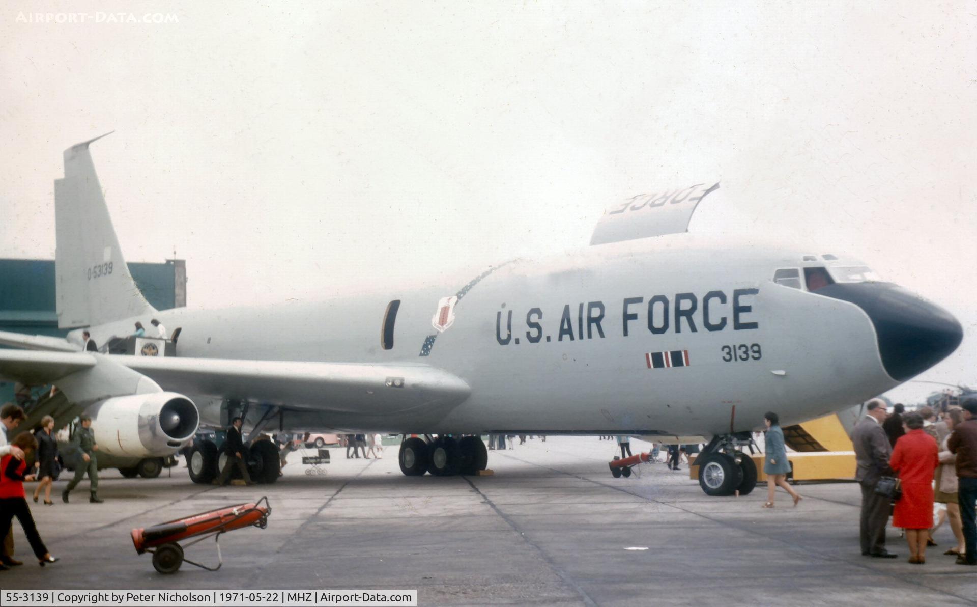 55-3139, 1955 Boeing KC-135A Stratotanker C/N 17255, KC-135A Stratotanker named Grey Lady of 17th Bomb Wing on static display at the 1971 RAF Mildenhall Air Fete.