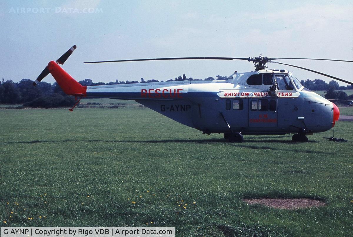 G-AYNP, 1955 Westland S.55 Whirlwind Series 3 C/N WA71, G-AYNP in early 1970's, place & date unknown.