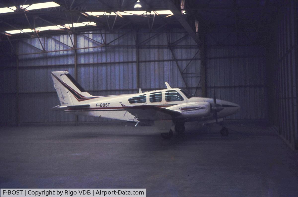 F-BOST, Beech 95-B55 Baron C/N TC-649, Somewhere in the north of France around 1970.