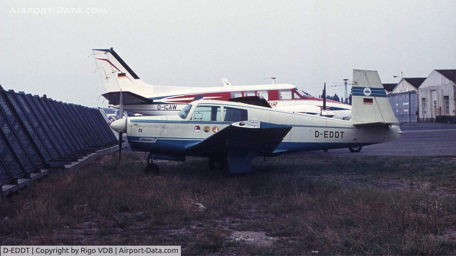D-EDDT, 1968 Mooney M20C Ranger Ranger C/N 680103, D-EDDT in 1970's. Place & date unknown.