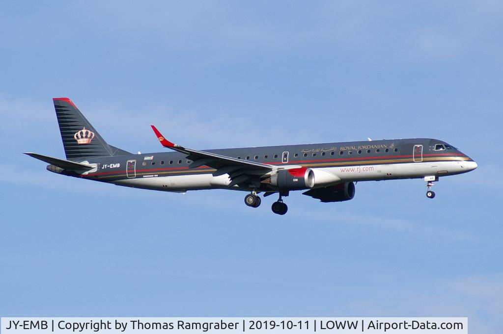 JY-EMB, 2007 Embraer 195LR (ERJ-190-200LR) C/N 19000131, Royal Jordanian Airlines Embraer 195