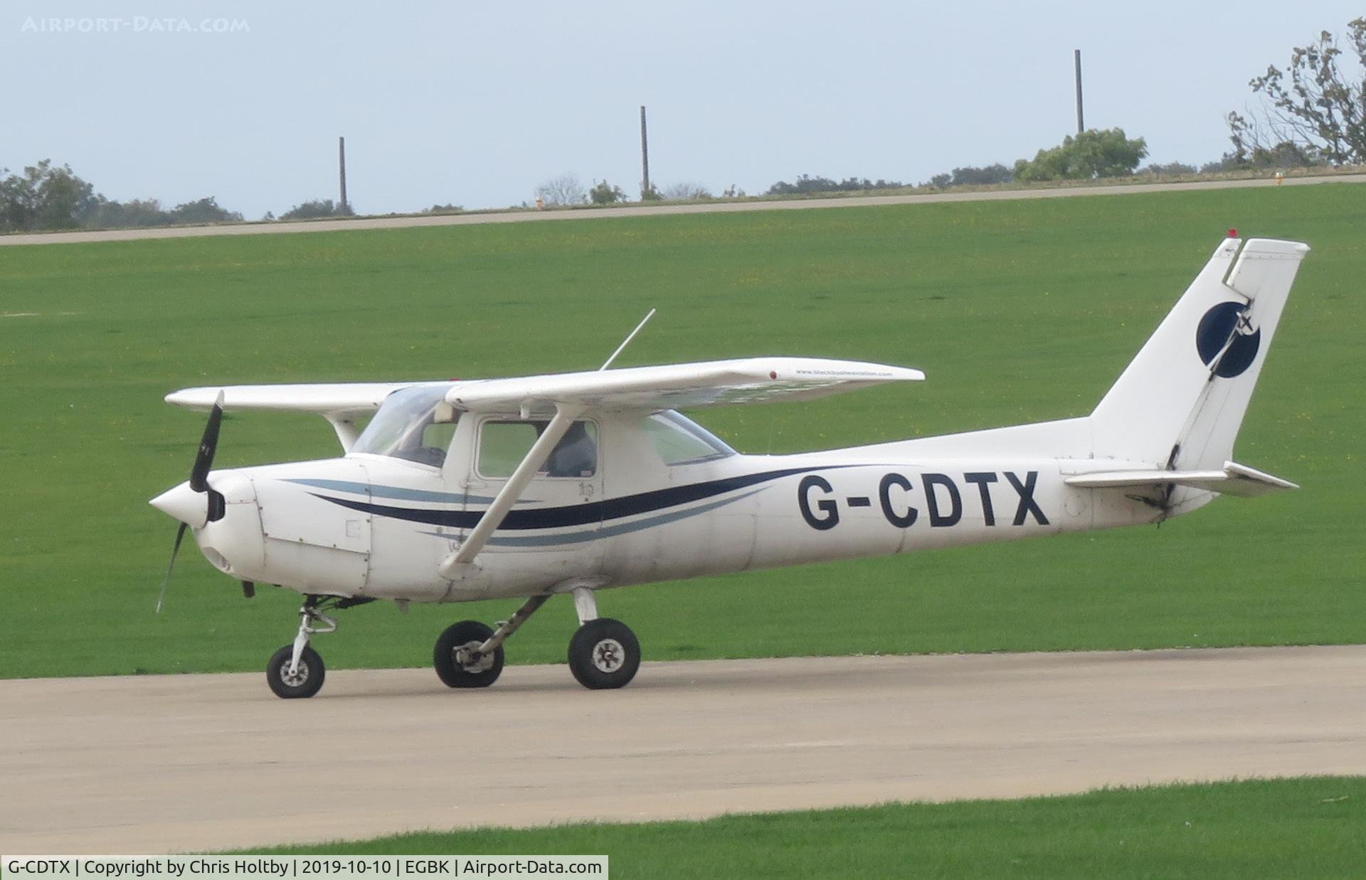 G-CDTX, 1979 Reims F152 C/N 1662, Visitor from Blackbushe parked at Sywell & in changed livery