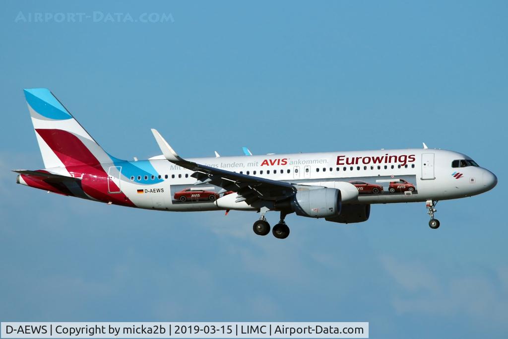 D-AEWS, 2016 Airbus A320-214 C/N 7439, Landing