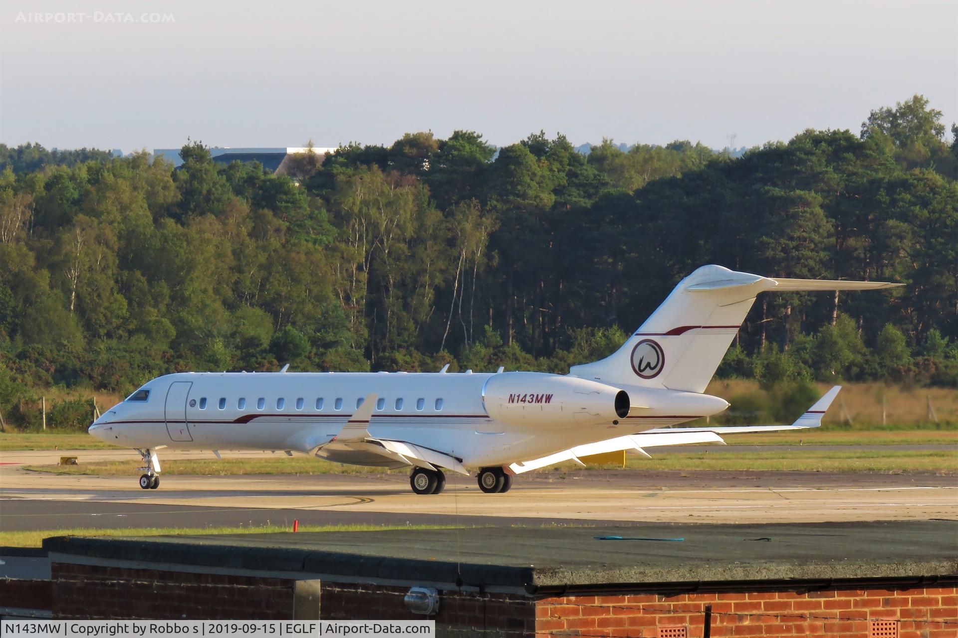 N143MW, 2002 Bombardier BD-700-1A10 Global Express C/N 9109, N143MW Global seen at Farnborough Airport.