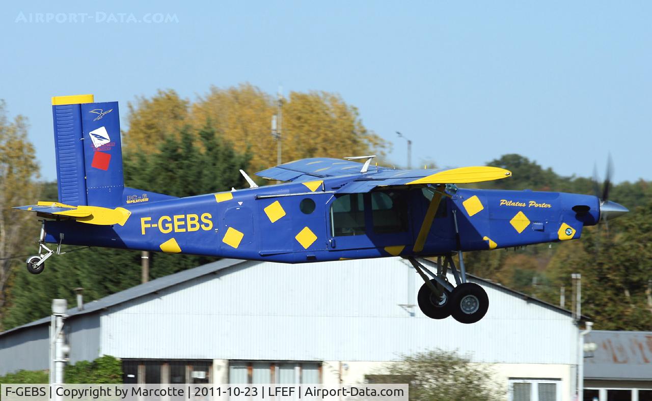 F-GEBS, Pilatus PC-6/B2-H2 Turbo Porter C/N 702, Short final runway 11.