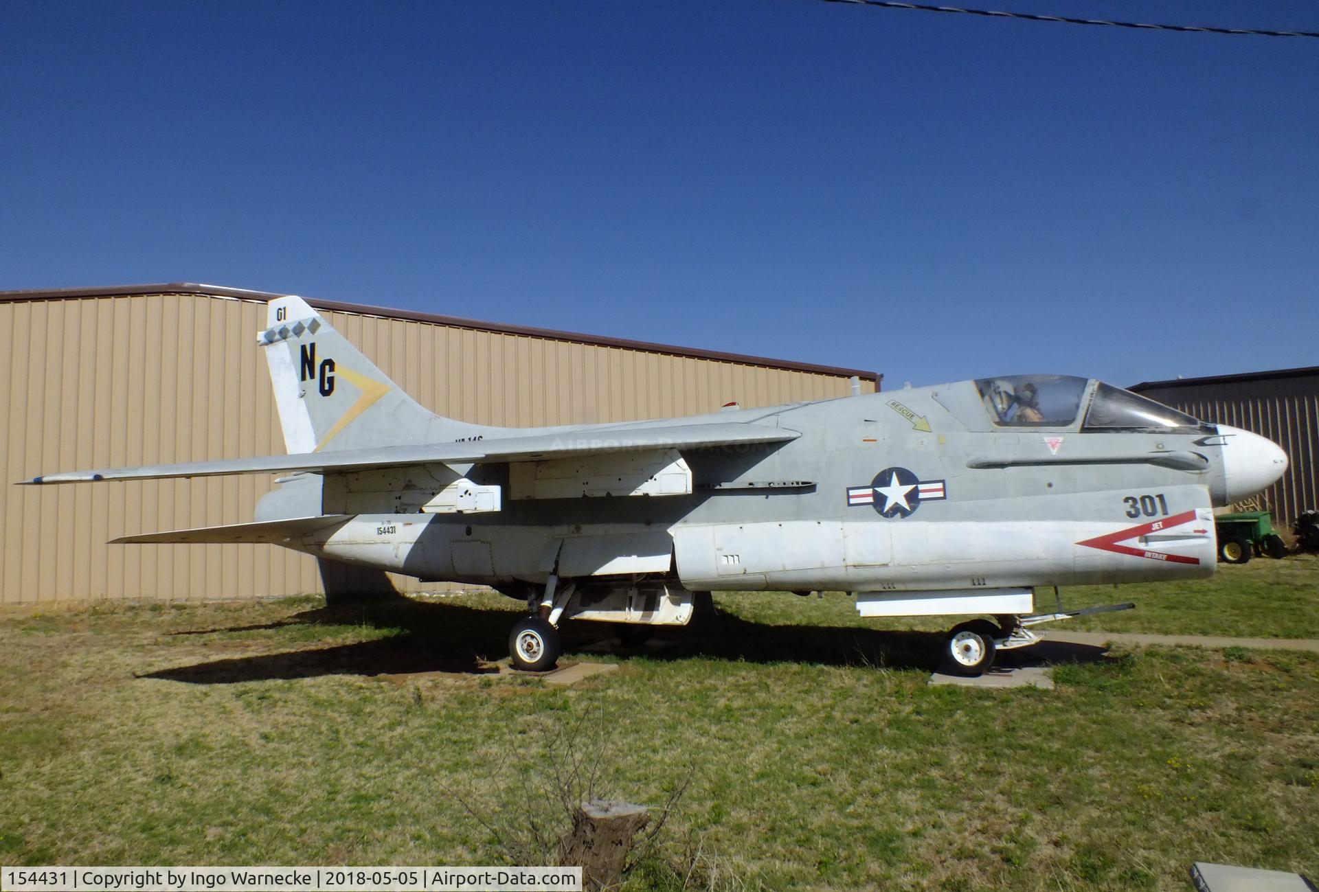 154431, LTV A-7B Corsair II C/N B-071, LTV A-7B Corsair II at the Texas Air Museum Caprock Chapter, Slaton TX