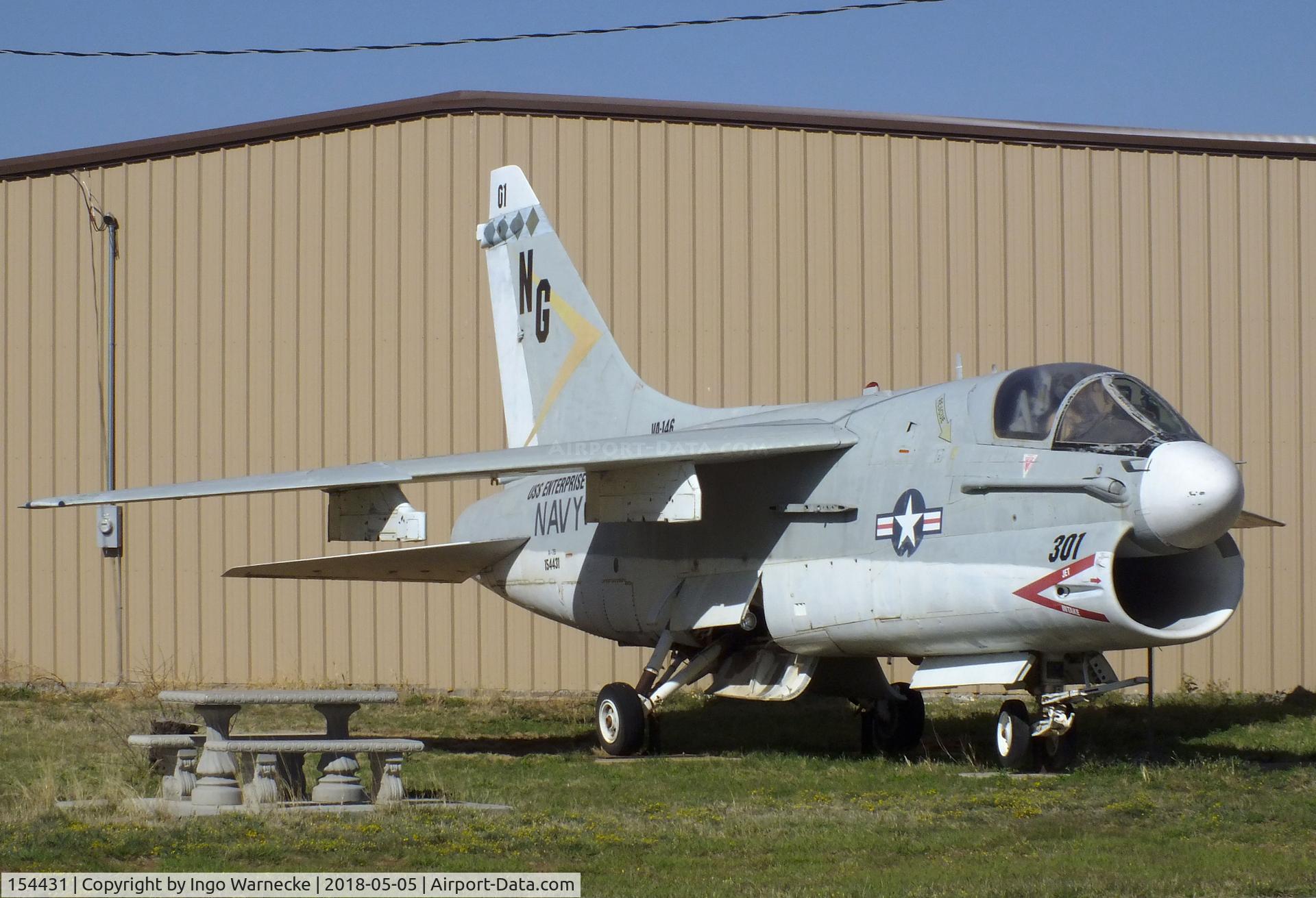 154431, LTV A-7B Corsair II C/N B-071, LTV A-7B Corsair II at the Texas Air Museum Caprock Chapter, Slaton TX