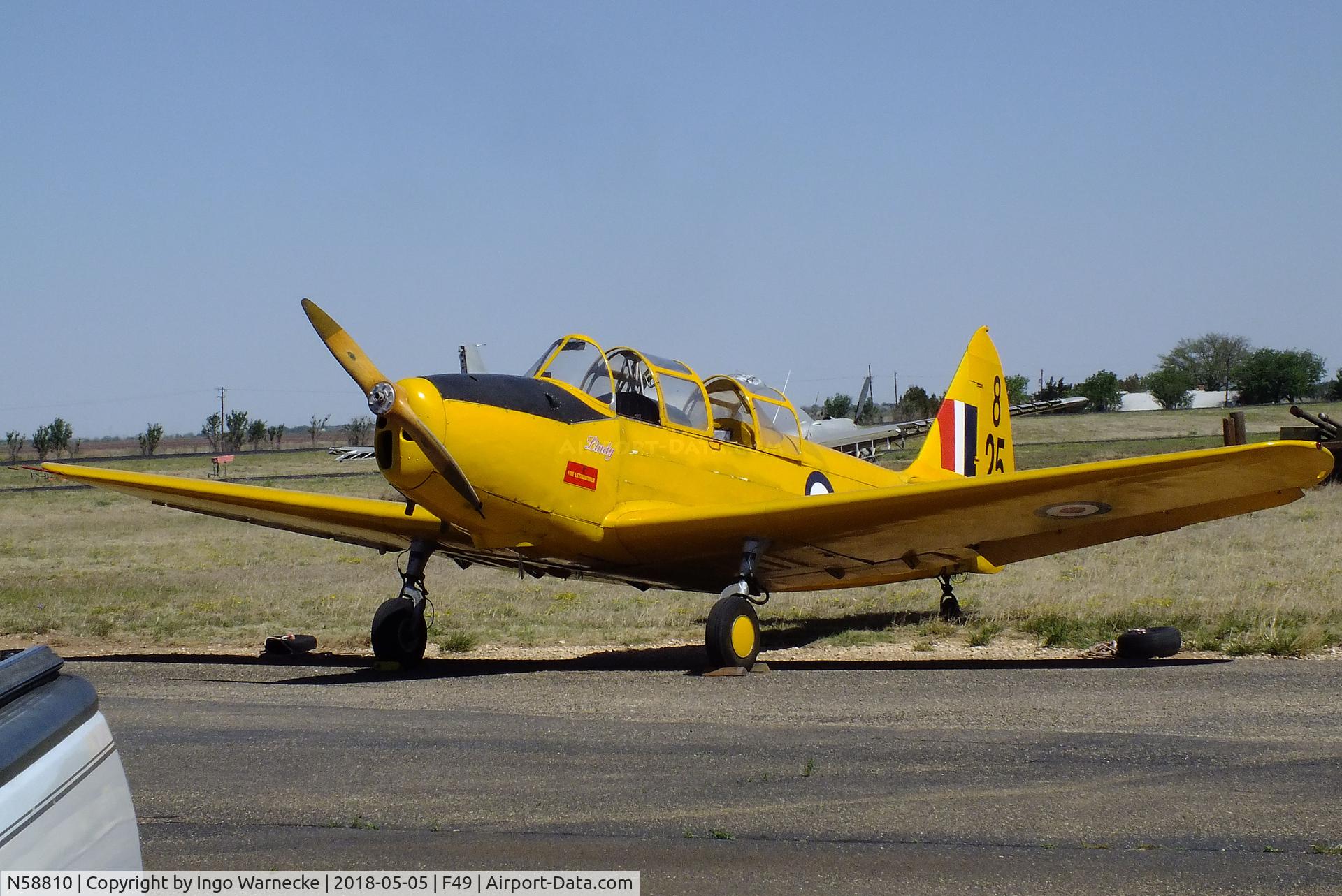 N58810, 1943 Fairchild M-62A-3 Cornell II C/N FT825, Fairchild M-62A-3 (PT-26 Cornell) at the Texas Air Museum Caprock Chapter, Slaton TX