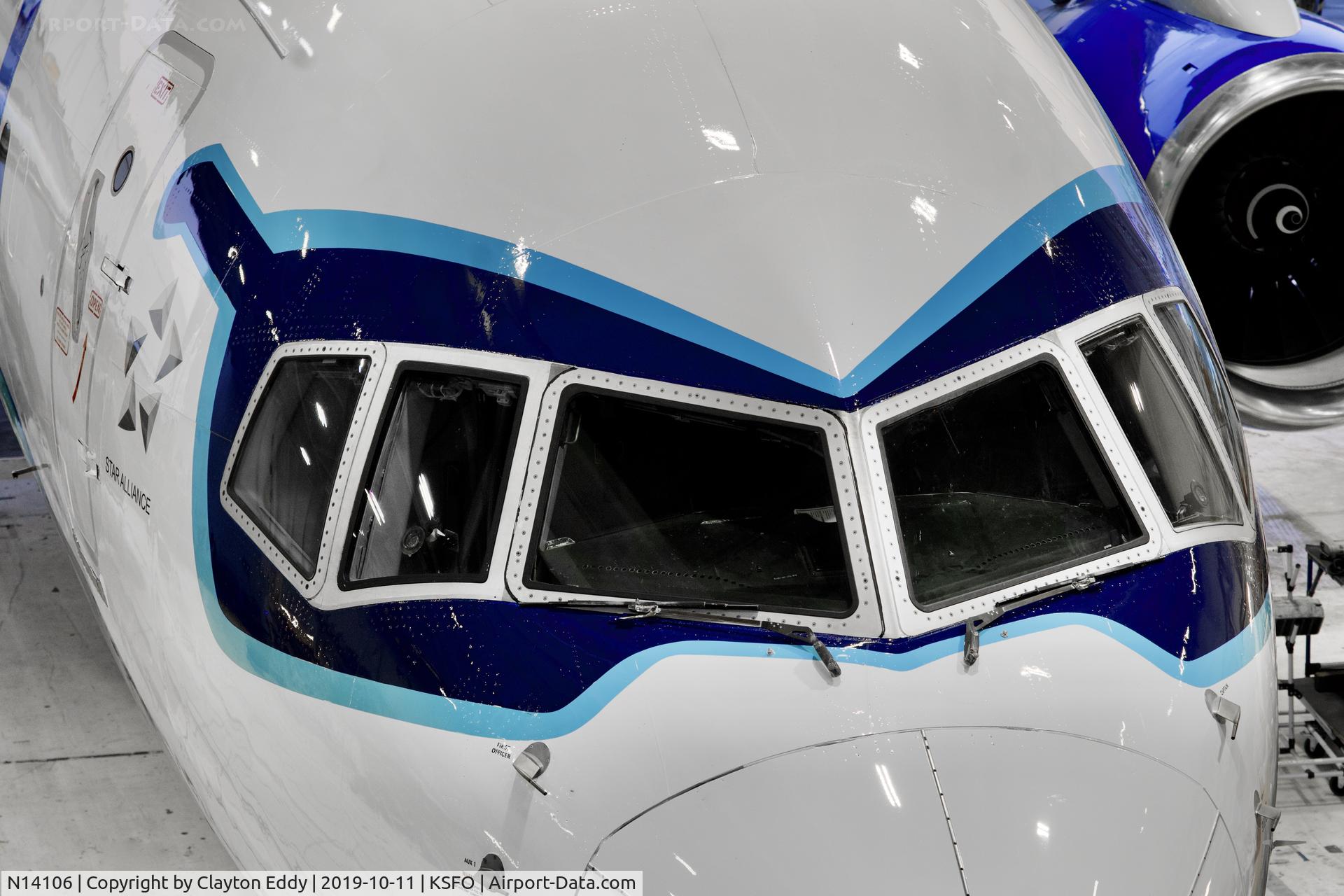 N14106, 1994 Boeing 757-224 C/N 27296, Her Art Here California. SFO. 2019.