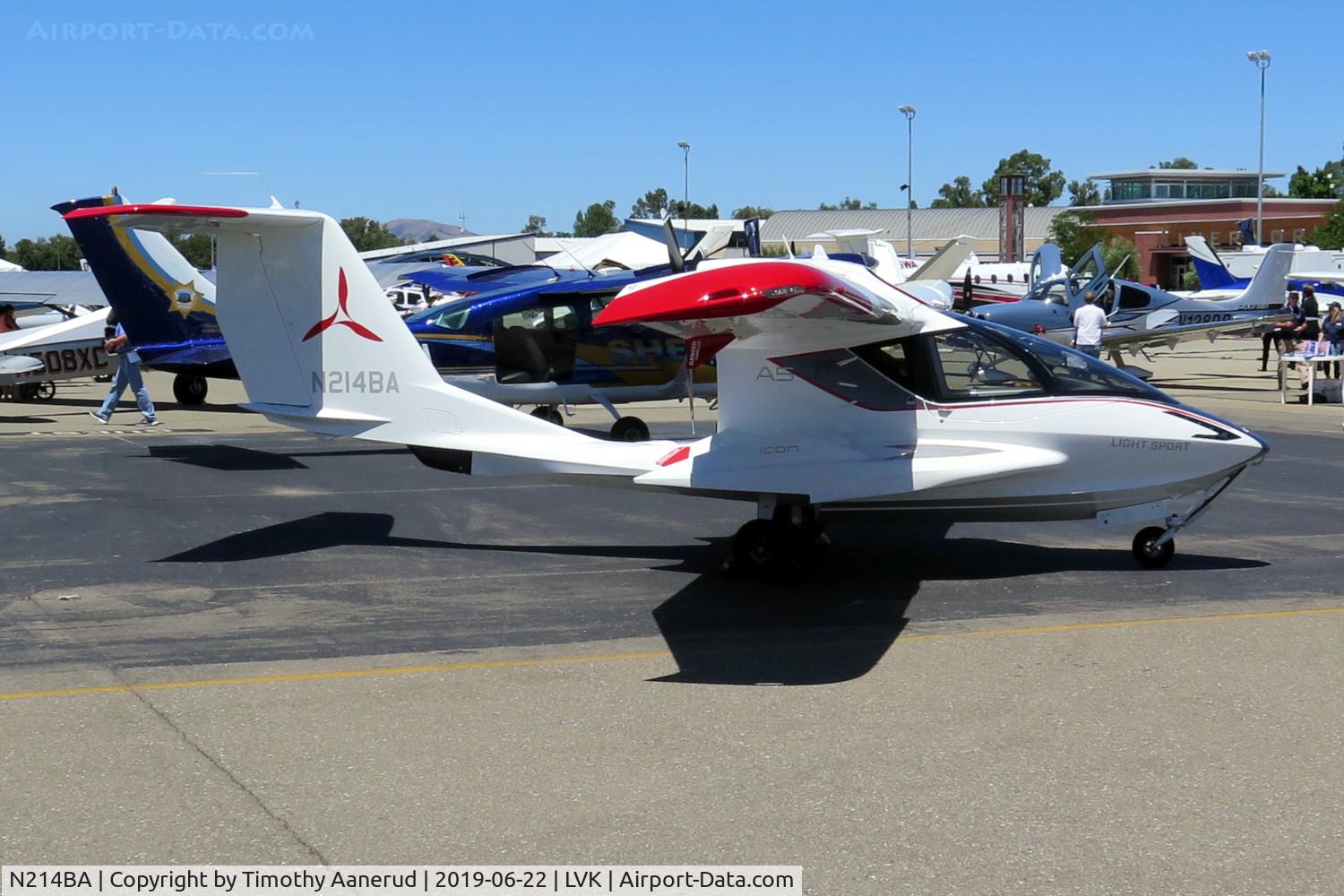 N214BA, 2018 ICON Aircraft A5 C/N 00075, 2018 Icon Aircraft Inc. A5 Light Sport, c/n: 00075, 2019 AOPA Livermore Fly-In