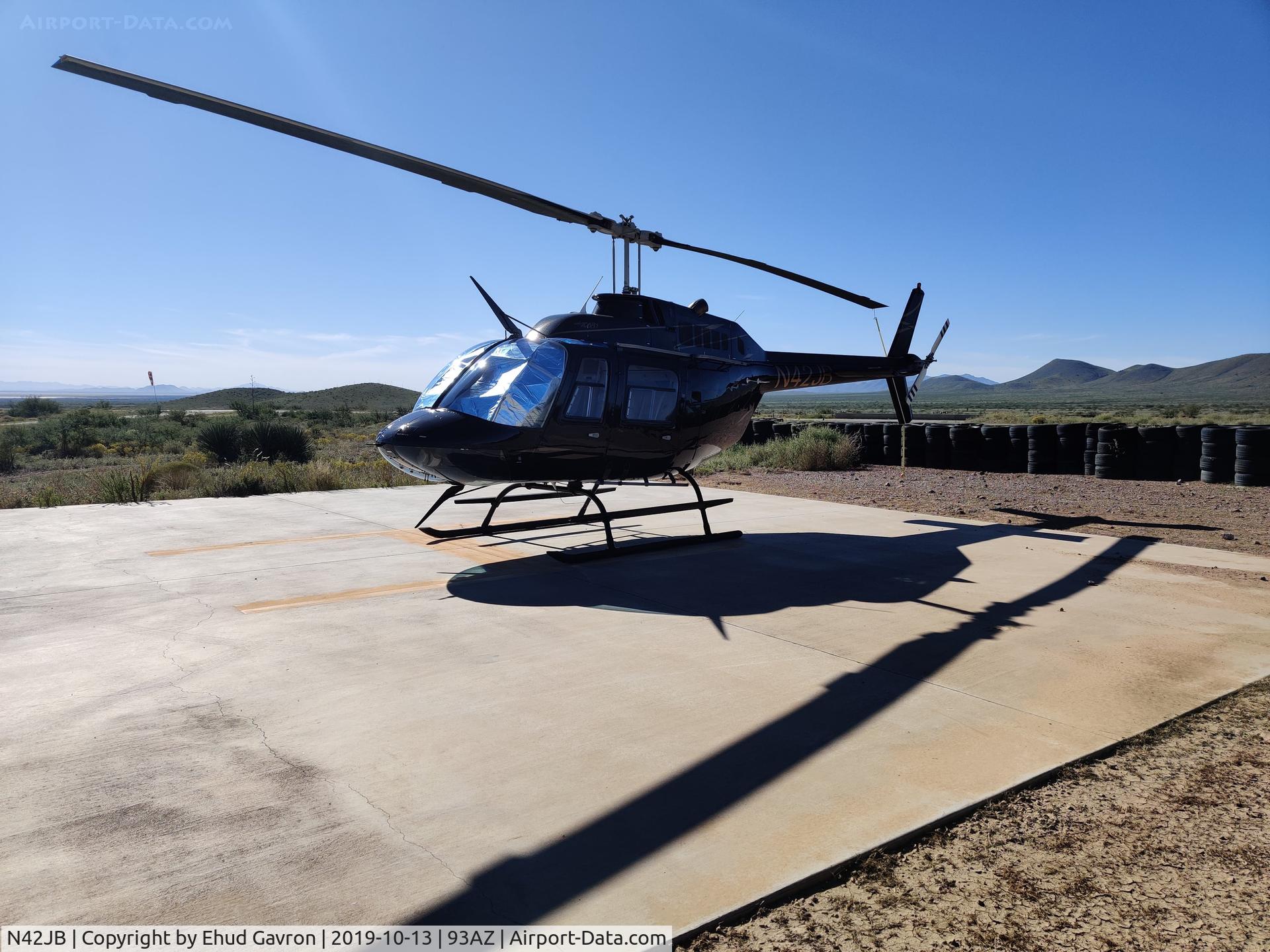 N42JB, 2018 Bell (Textron Canada) 505 C/N 65091, Bell 206 parked at Inde Motorsports Ranch in Willcox, AZ.