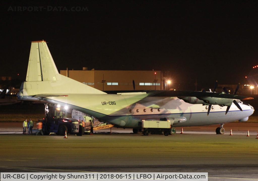 UR-CBG, 1966 Antonov An-12BK C/N 6343705, Parked at the General Aviation area...