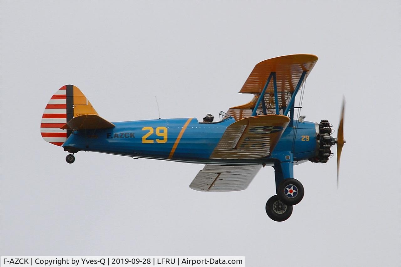 F-AZCK, 1941 Boeing A75N1 (PT-17) C/N 75-1653, Boeing A75N1, On display, Morlaix-Ploujean airport (LFRU-MXN) air show 2019