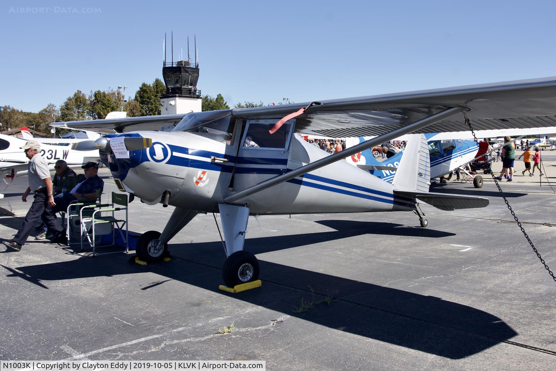 N1003K, 1946 Luscombe 8E Silvaire C/N 3730, Livermore airport airshow 2019.