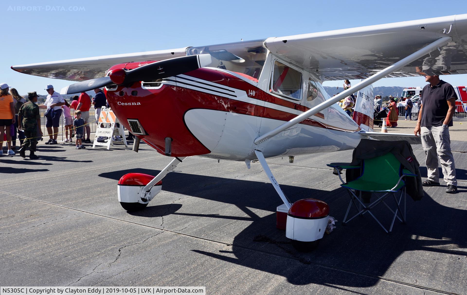 N5305C, 1950 Cessna 140A C/N 15425, Livermore airport airshow 2019.