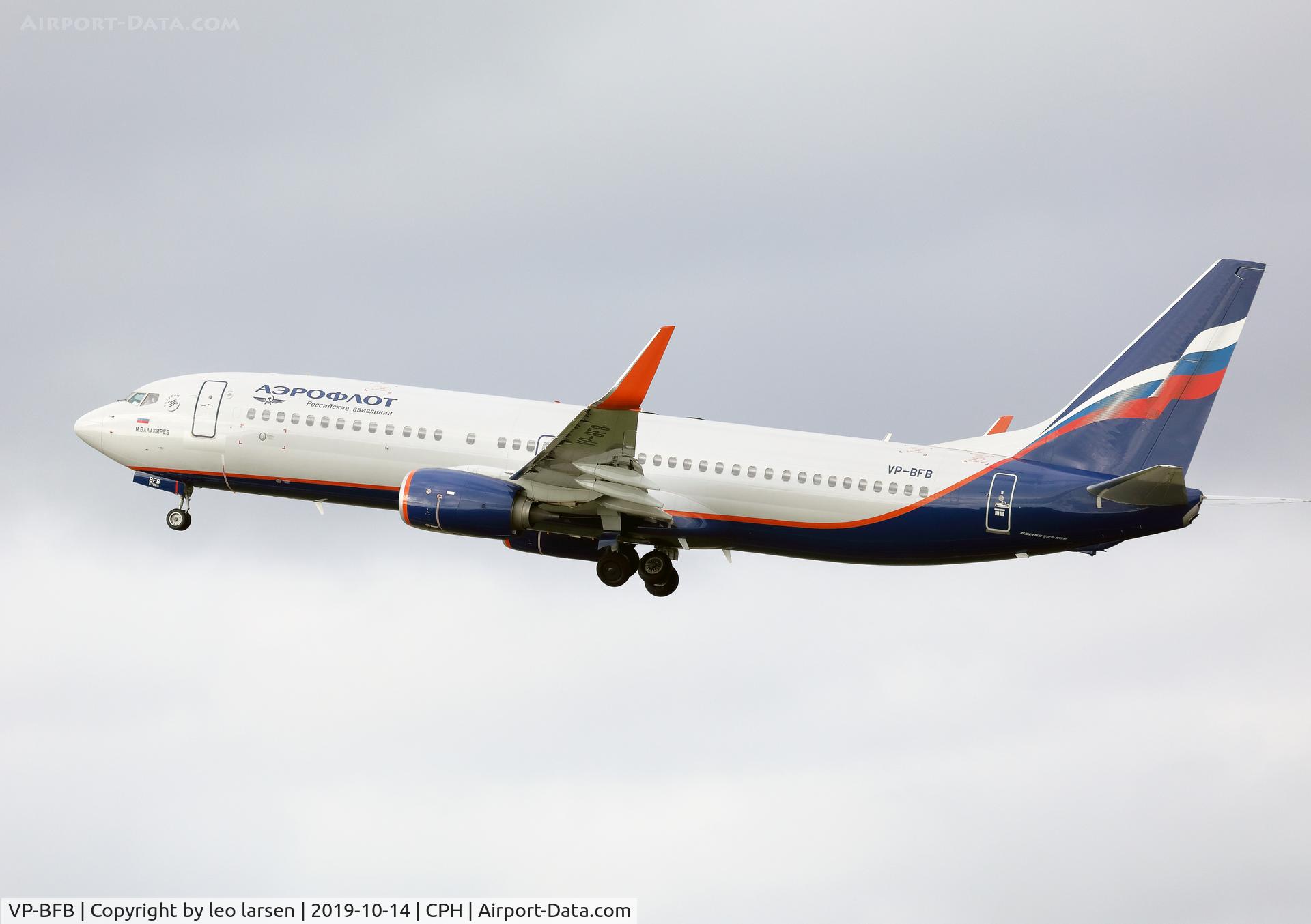 VP-BFB, 2018 Boeing 737-8LJ C/N 41219, Copenhagen 14.10.2019 T/O R-22R