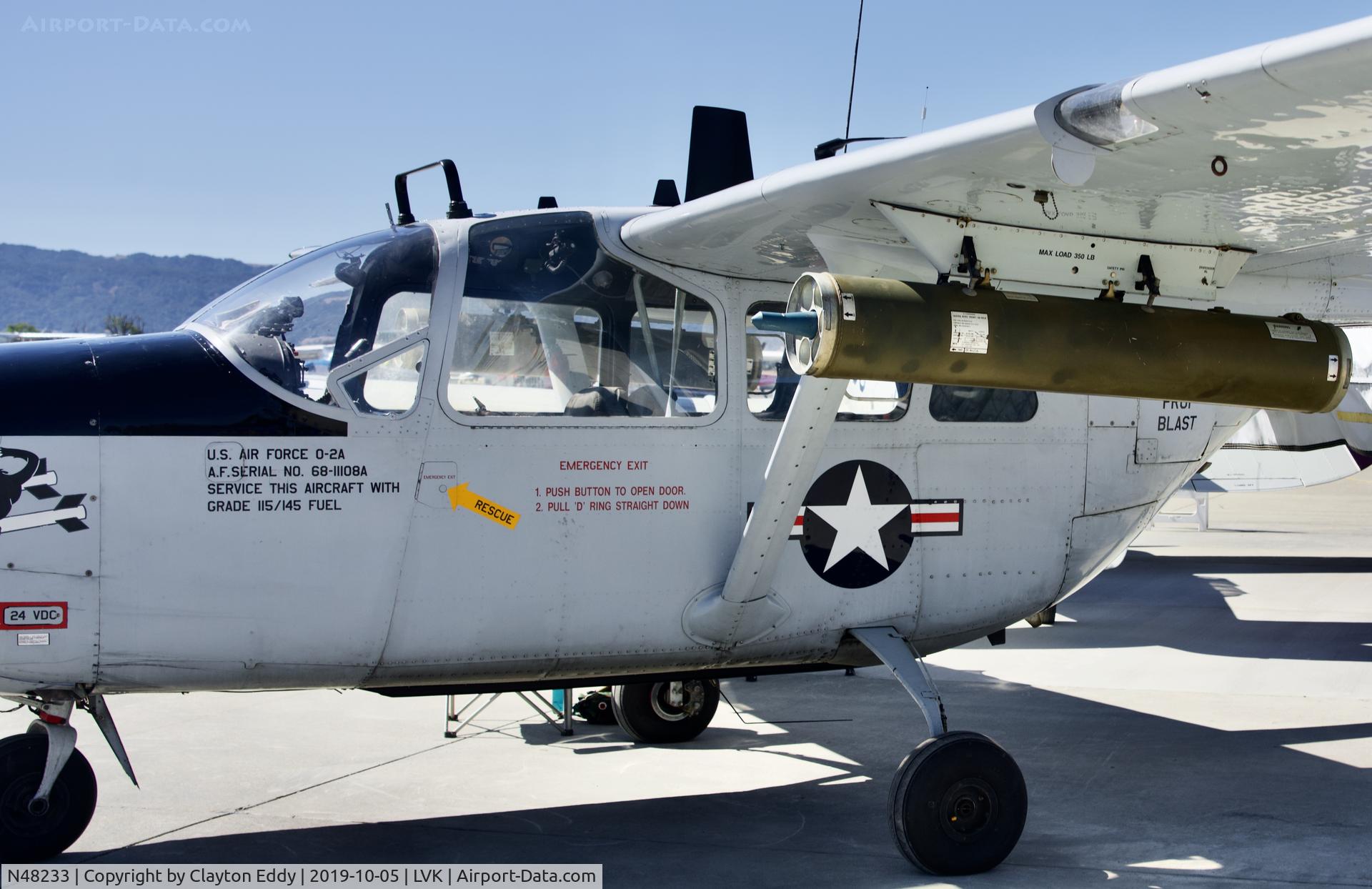 N48233, 1968 Cessna M337B (O-2A) Super Skymaster C/N 337M-0294, Livermore airport airshow 2019.