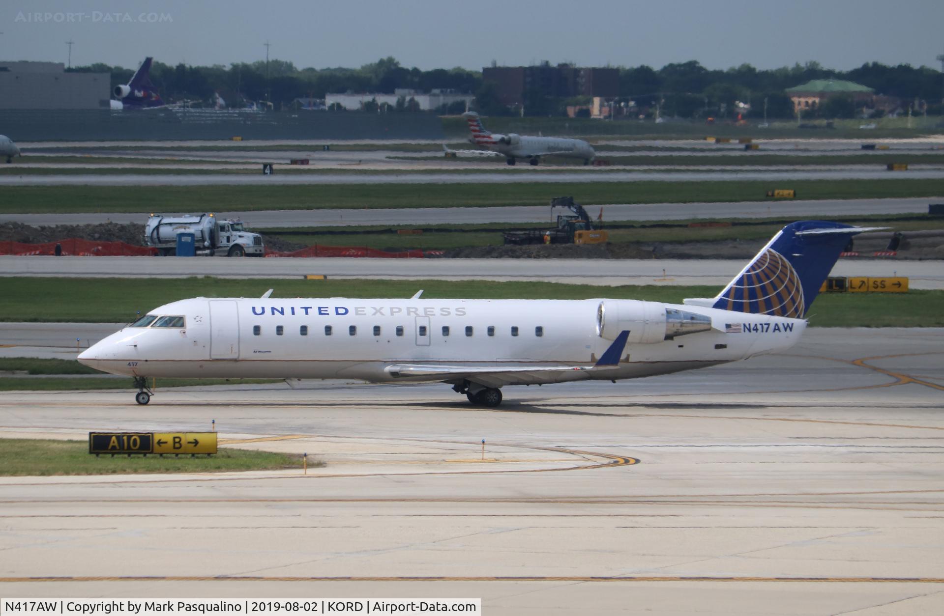 N417AW, 2002 Bombardier CRJ-200LR (CL-600-2B19) C/N 7610, CL-600-2B19