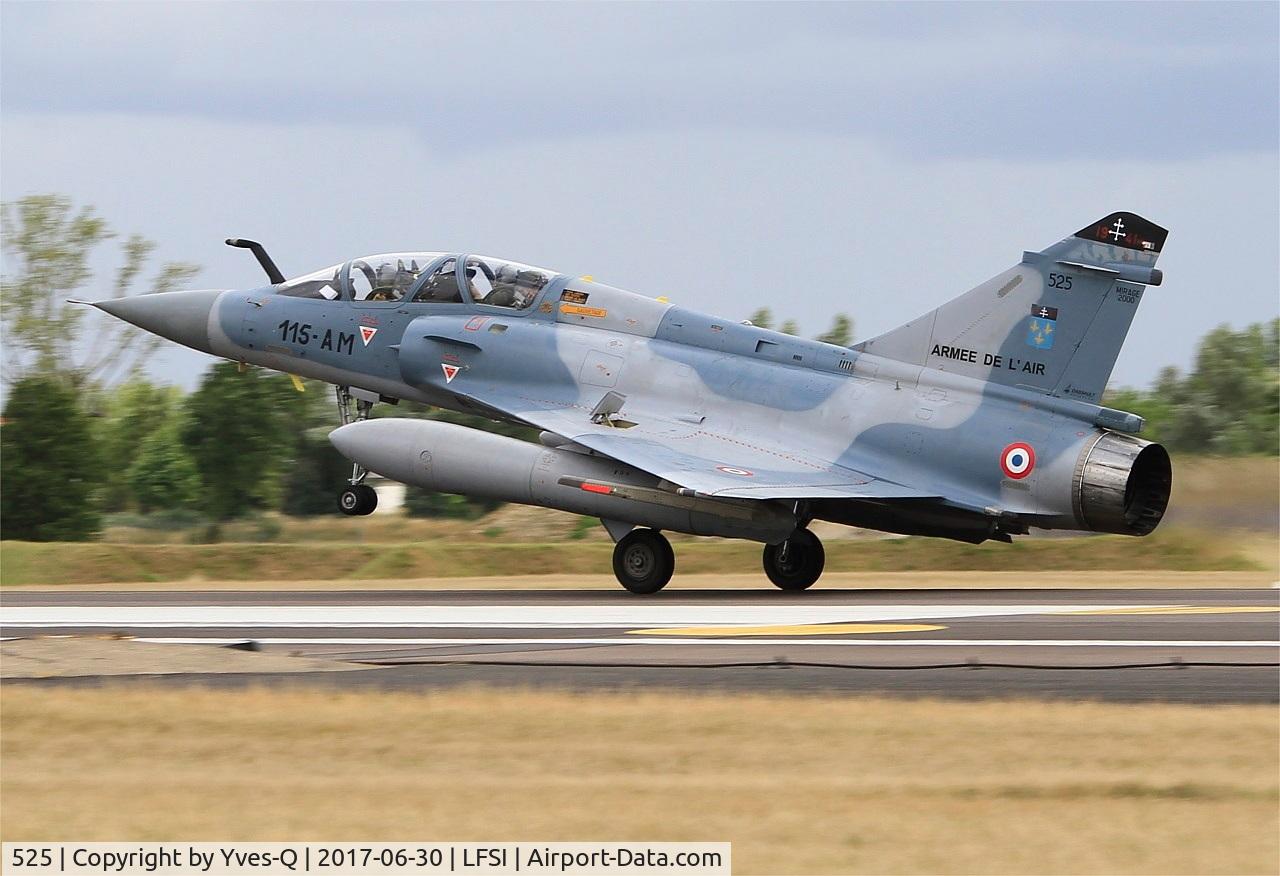 525, Dassault Mirage 2000B C/N 400, Dassault Mirage 2000B, Landing rwy 29, St Dizier-Robinson Air Base 113 (LFSI) Open day 2017