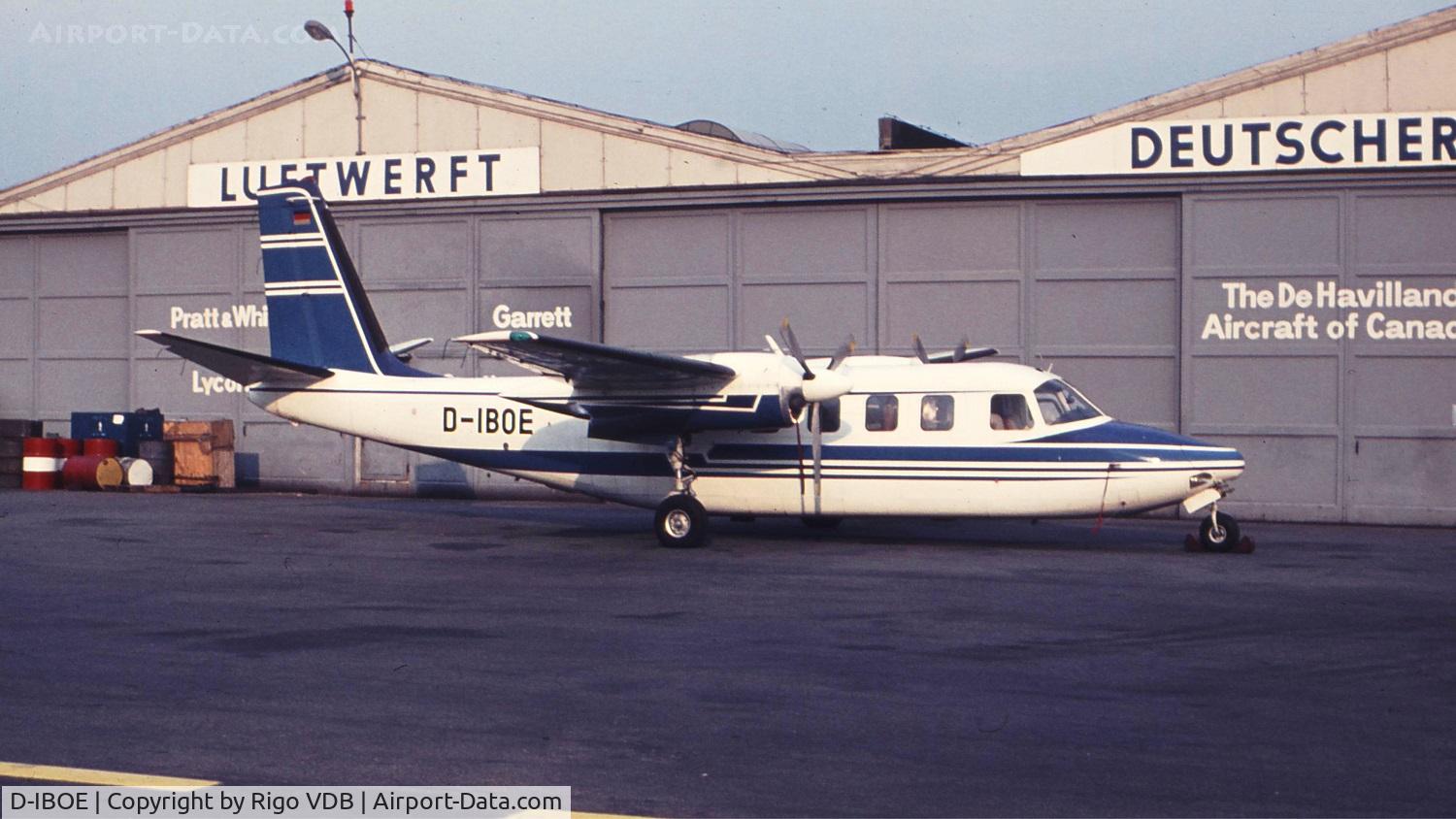 D-IBOE, 1966 Aero Commander 680V Turbo Commander C/N 1620-51, Germany in early 1970's.