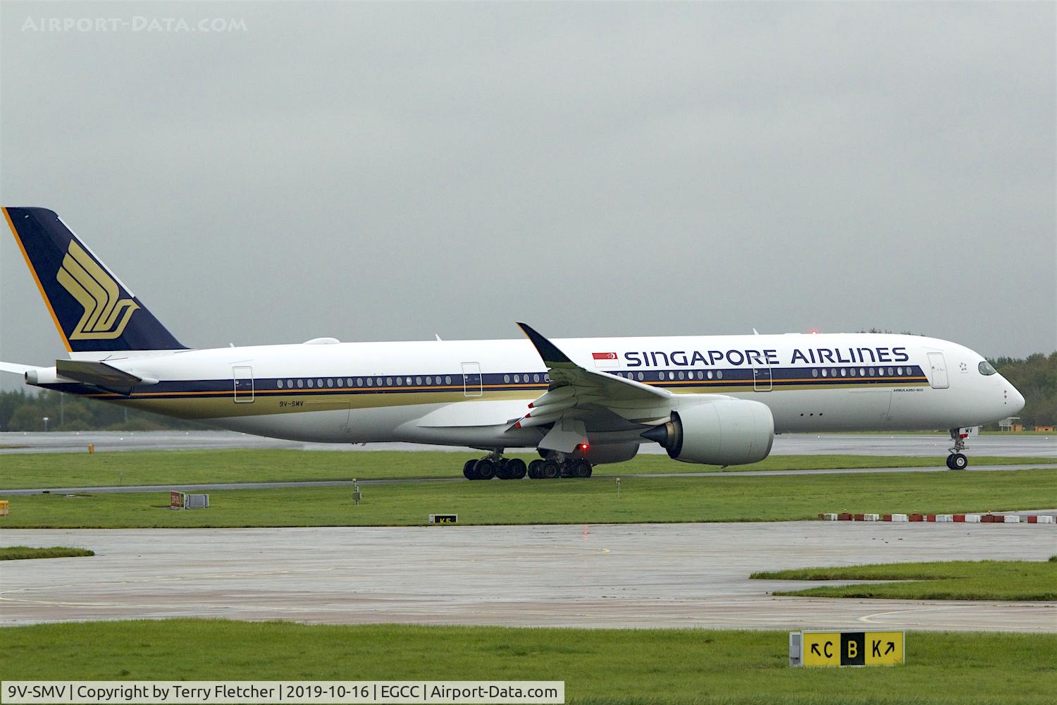 9V-SMV, 2019 Airbus A350-941 C/N 329, At Manchester