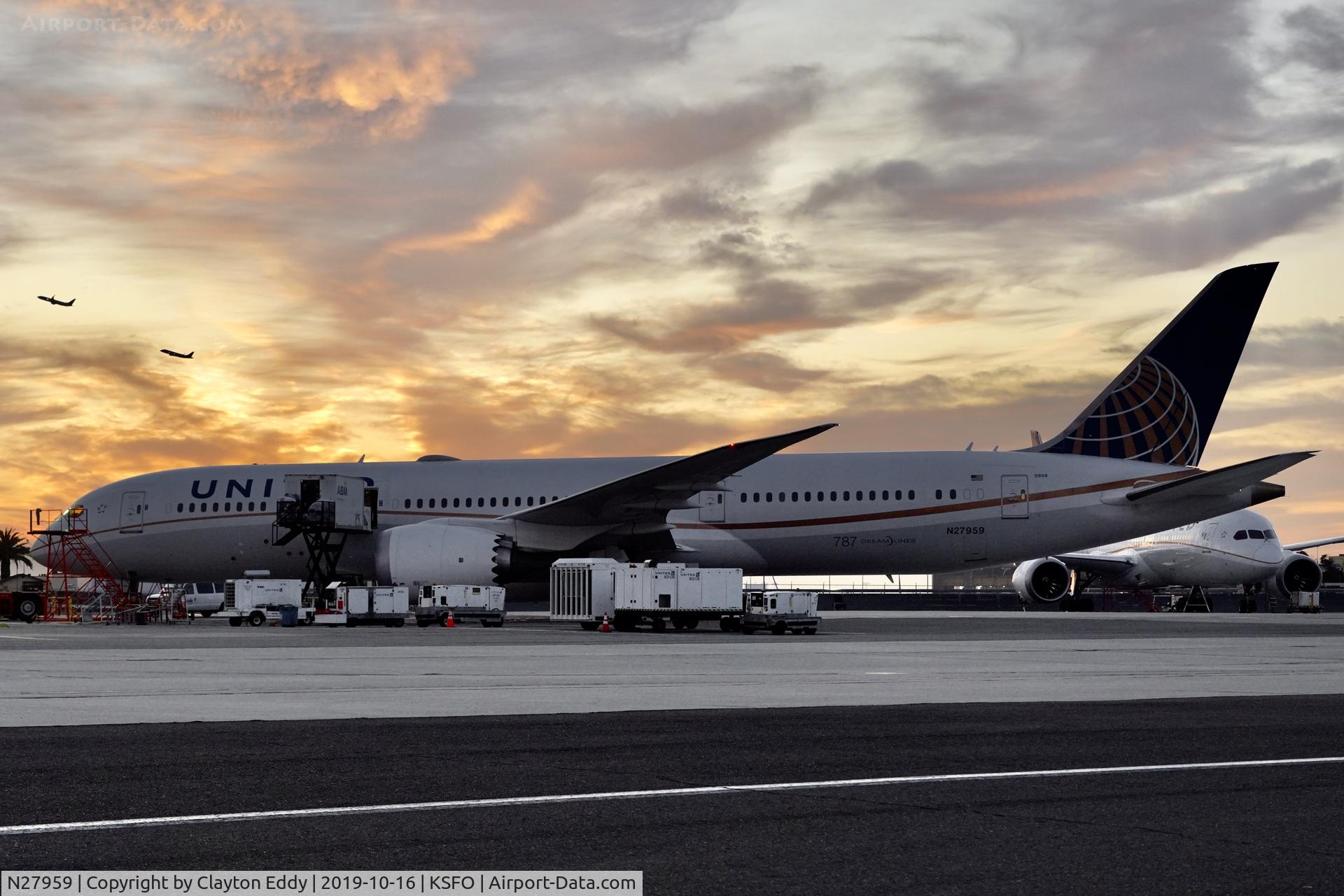 N27959, 2015 Boeing 787-9 Dreamliner C/N 36407, SFO 2019.