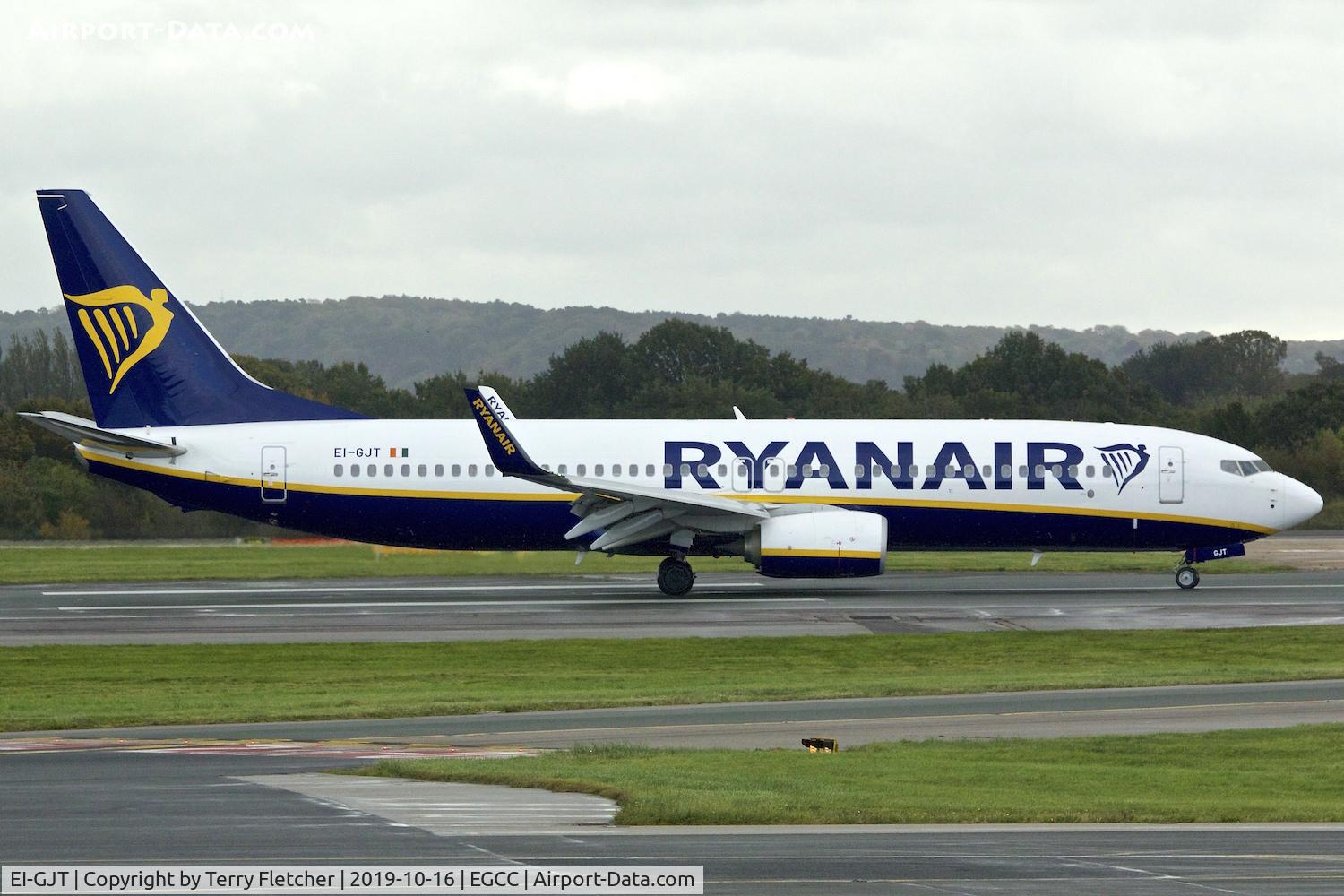 EI-GJT, 2018 Boeing 737-800 C/N 44837, At Manchester