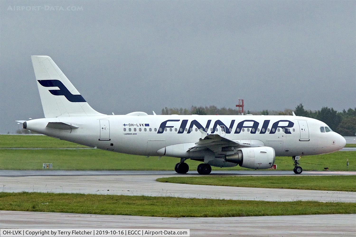 OH-LVK, 2004 Airbus A319-112 C/N 2124, At Manchester