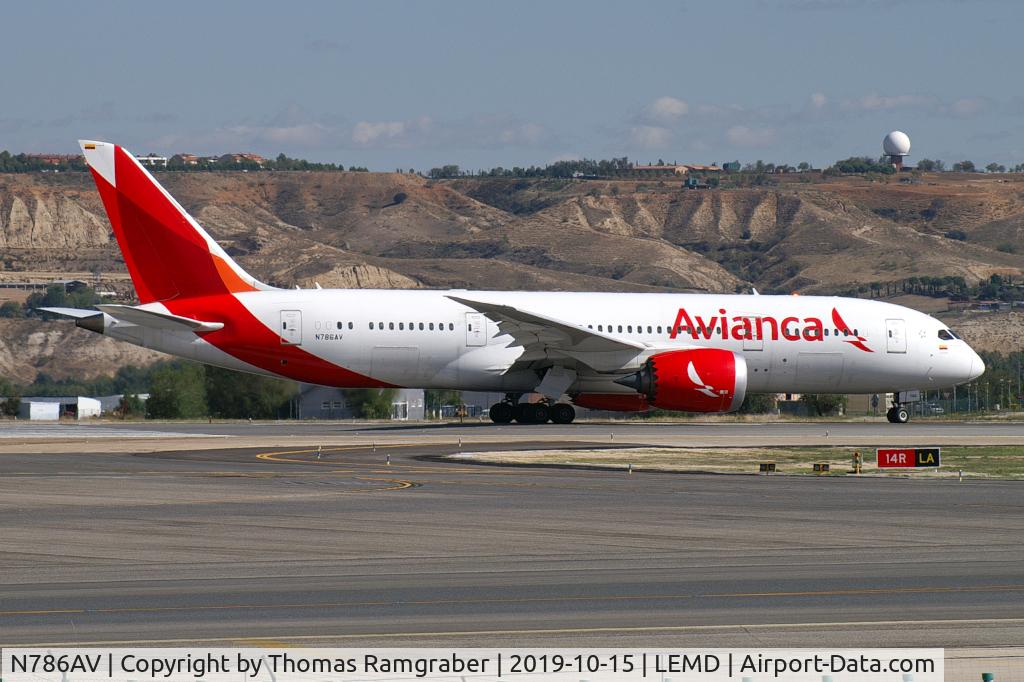 N786AV, 2015 Boeing 787-8 Dreamliner Dreamliner C/N 37508, Avianca Boeing 787-8 Dreamliner