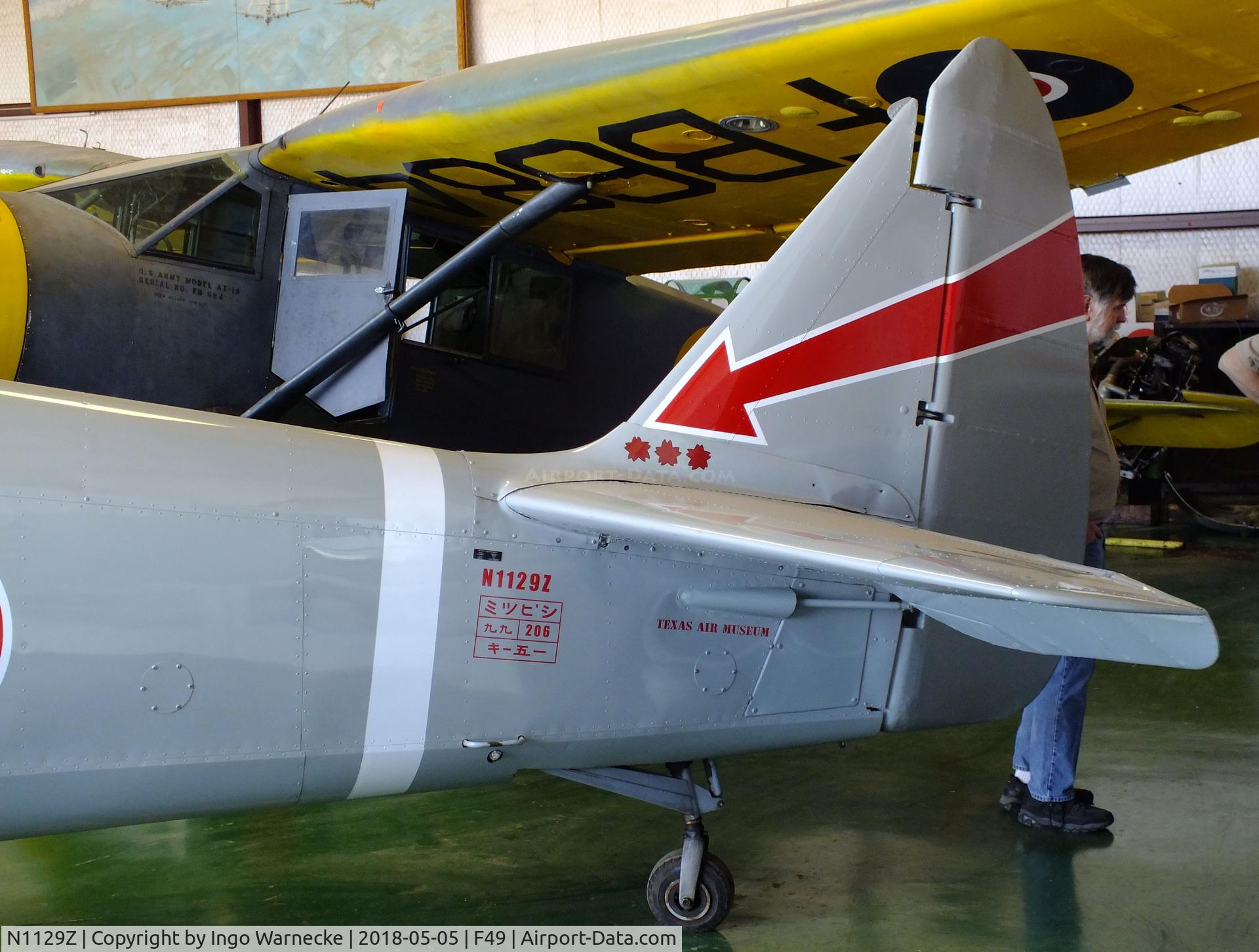 N1129Z, 1965 Fairchild Funk M-62C F-23A C/N 6, Funk F-23A, converted to represent a Mitsubishi Ki-51 SONJA, at the Texas Air Museum Caprock Chapter, Slaton TX