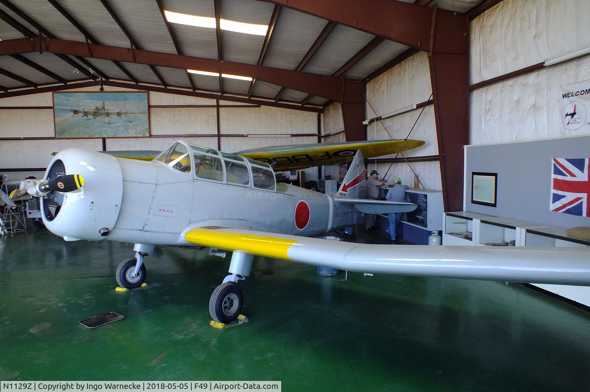 N1129Z, 1965 Fairchild Funk M-62C F-23A C/N 6, Funk F-23A, converted to represent a Mitsubishi Ki-51 SONJA, at the Texas Air Museum Caprock Chapter, Slaton TX