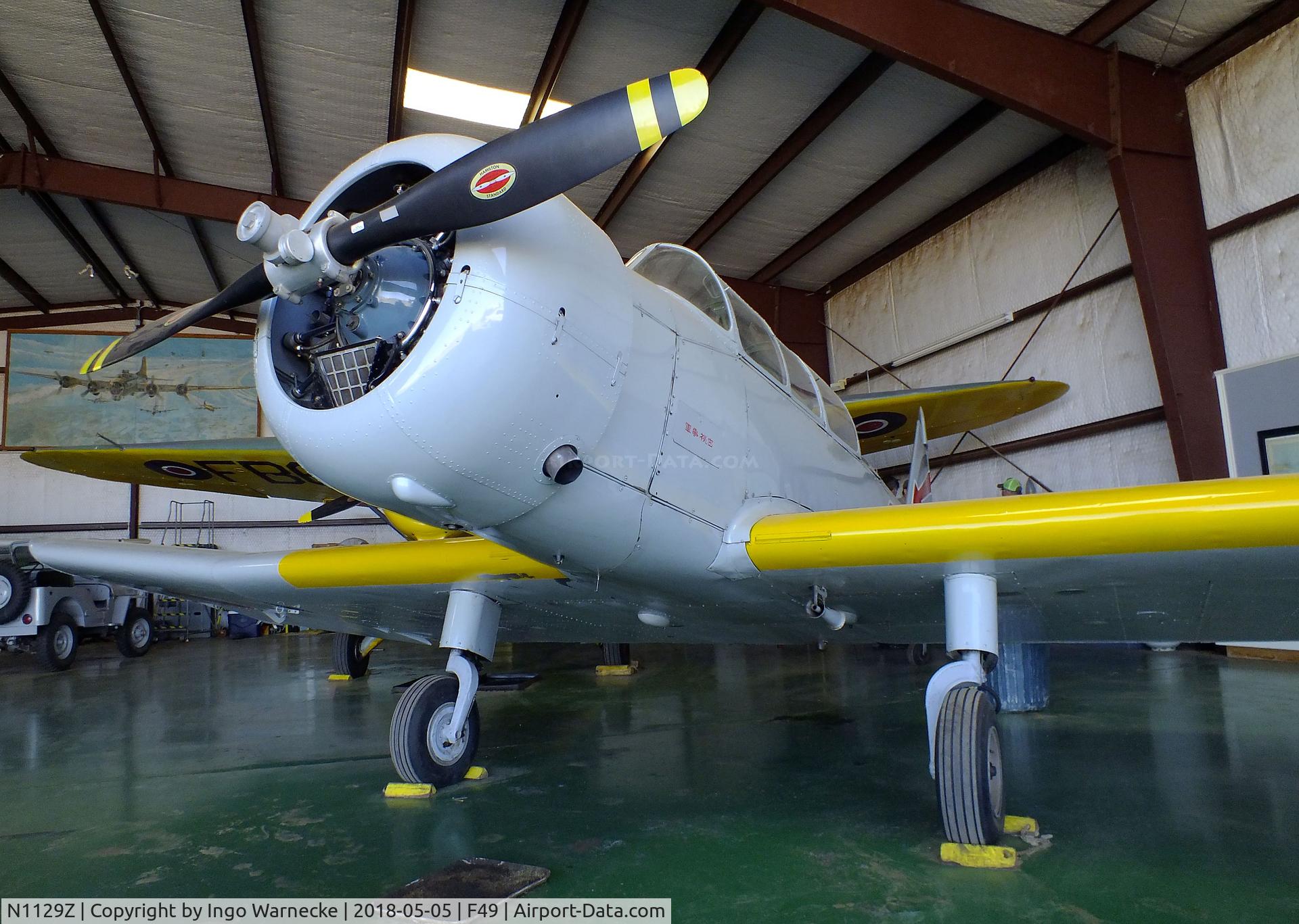 N1129Z, 1965 Fairchild Funk M-62C F-23A C/N 6, Funk F-23A, converted to represent a Mitsubishi Ki-51 SONJA, at the Texas Air Museum Caprock Chapter, Slaton TX