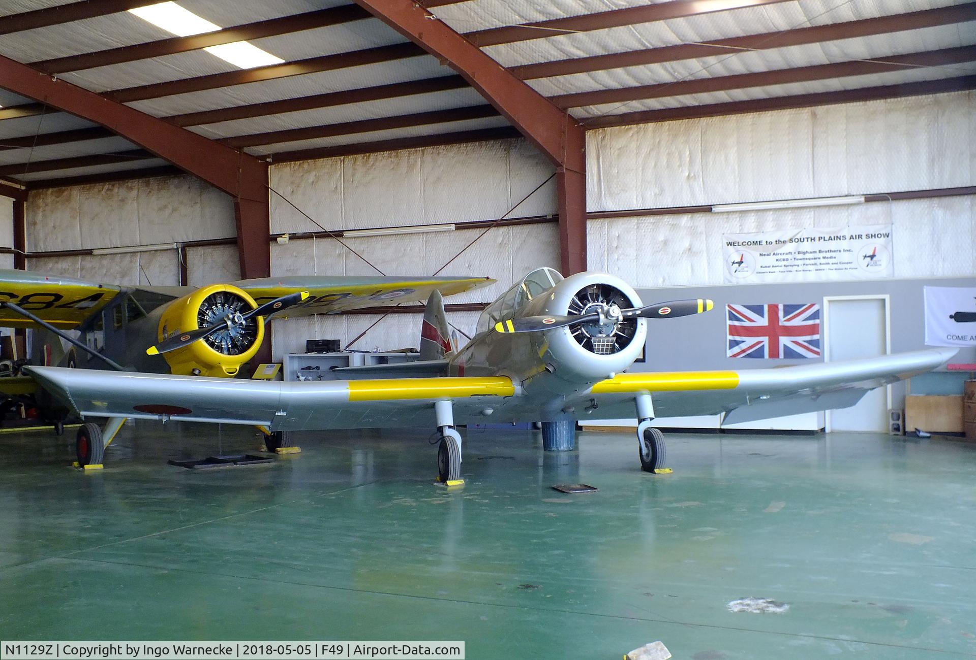 N1129Z, 1965 Fairchild Funk M-62C F-23A C/N 6, Funk F-23A, converted to represent a Mitsubishi Ki-51 SONJA, at the Texas Air Museum Caprock Chapter, Slaton TX