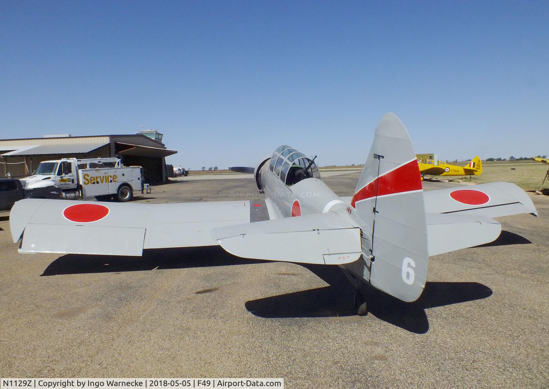 N1129Z, 1965 Fairchild Funk M-62C F-23A C/N 6, Funk F-23A, converted to represent a Mitsubishi Ki-51 SONJA, at the Texas Air Museum Caprock Chapter, Slaton TX