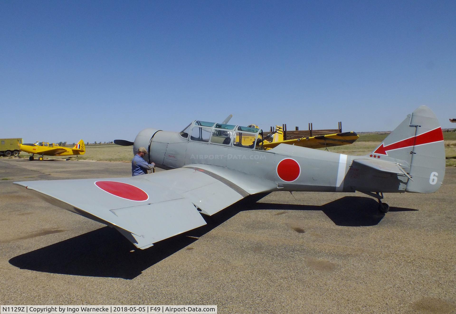 N1129Z, 1965 Fairchild Funk M-62C F-23A C/N 6, Funk F-23A, converted to represent a Mitsubishi Ki-51 SONJA, at the Texas Air Museum Caprock Chapter, Slaton TX