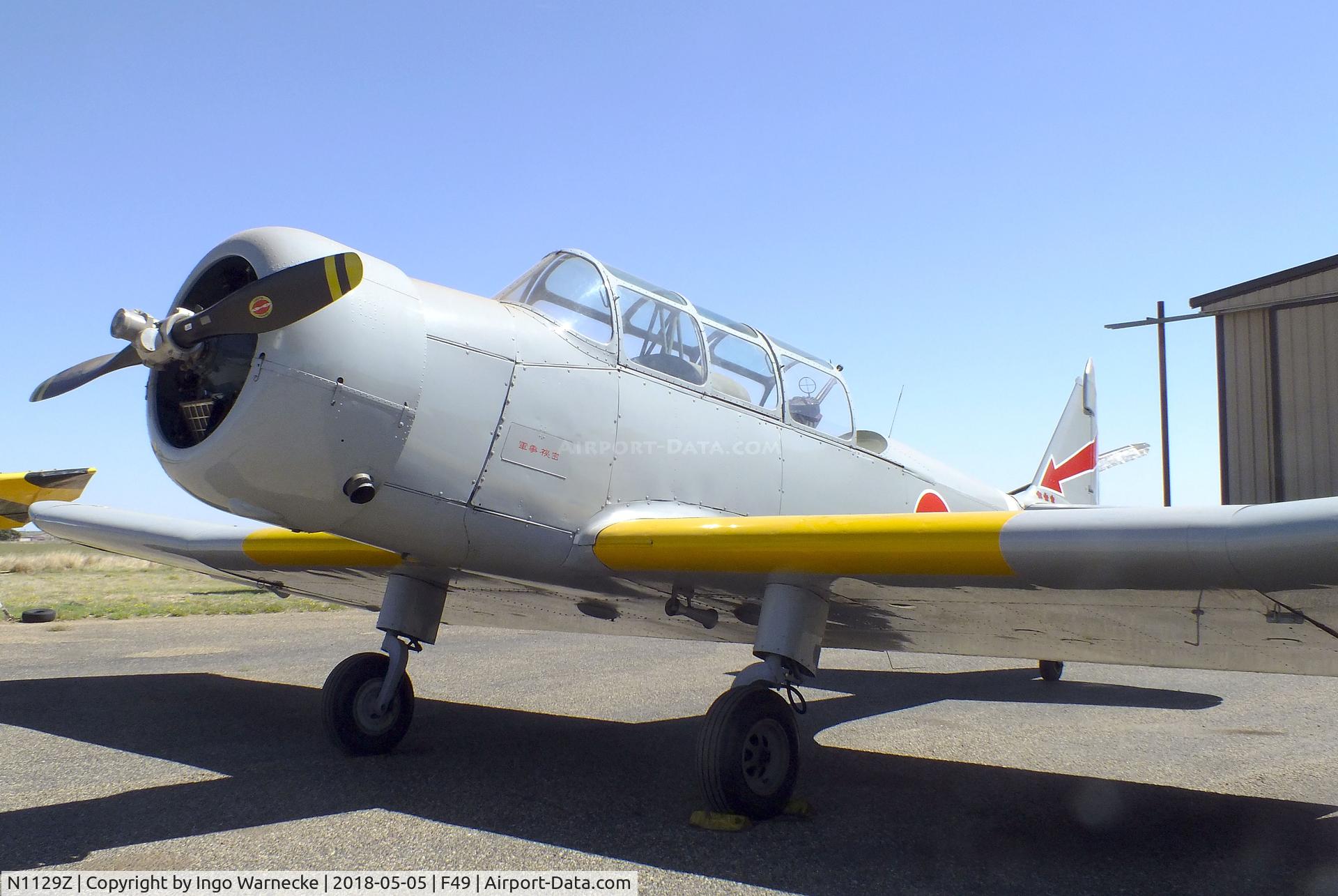N1129Z, 1965 Fairchild Funk M-62C F-23A C/N 6, Funk F-23A, converted to represent a Mitsubishi Ki-51 Sonja, at the Texas Air Museum Caprock Chapter, Slaton TX