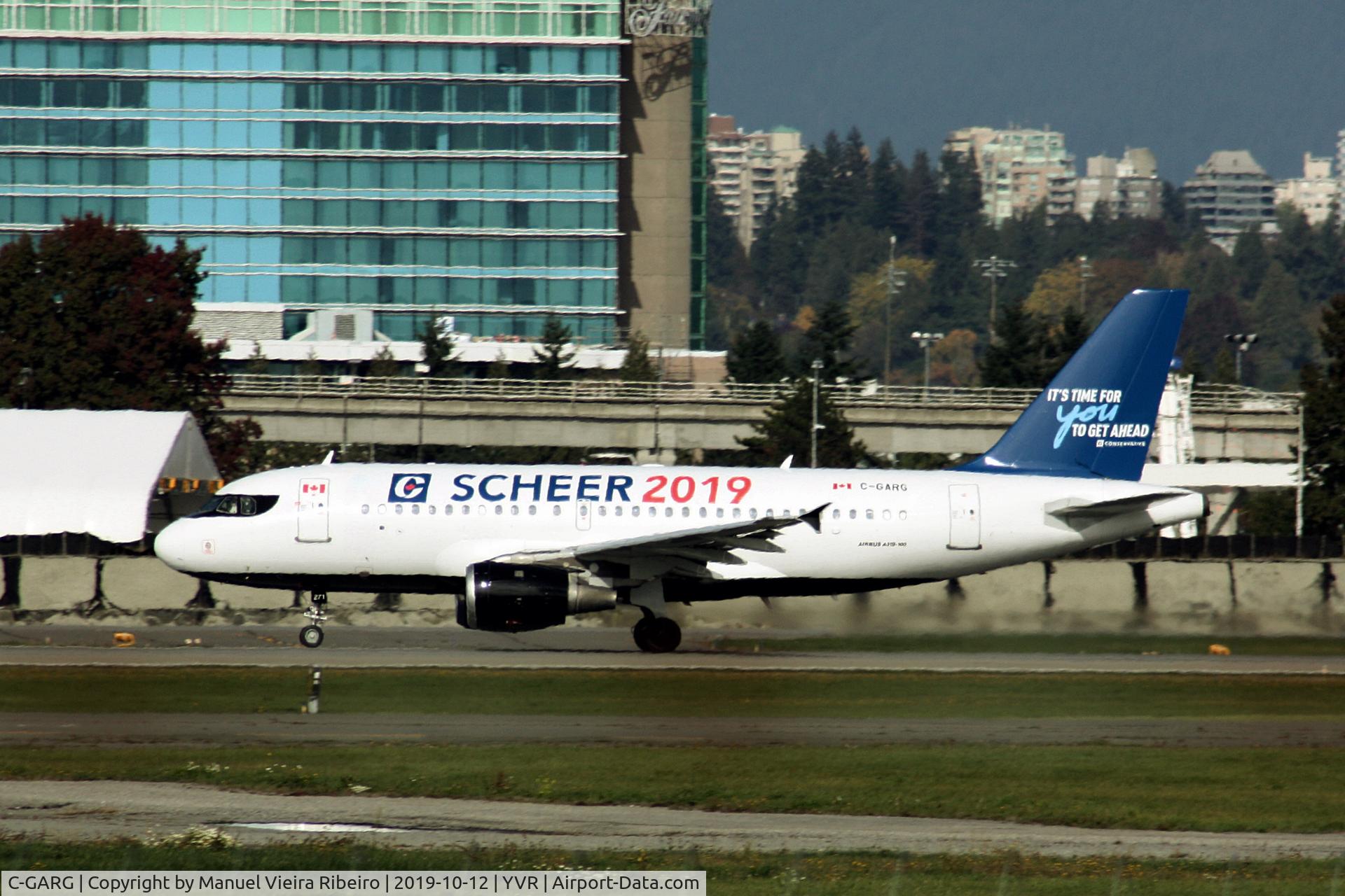 C-GARG, 1997 Airbus A319-114 C/N 742, Conservative Party 2019 Canadian Election campaign aircraft