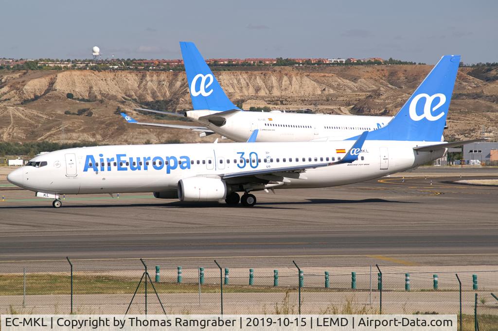 EC-MKL, 2016 Boeing 737-85P C/N 60585, Air Europa Boeing 737-800