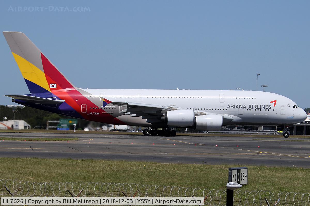 HL7626, 2013 Airbus A380-841 C/N 155, taxi from 34L