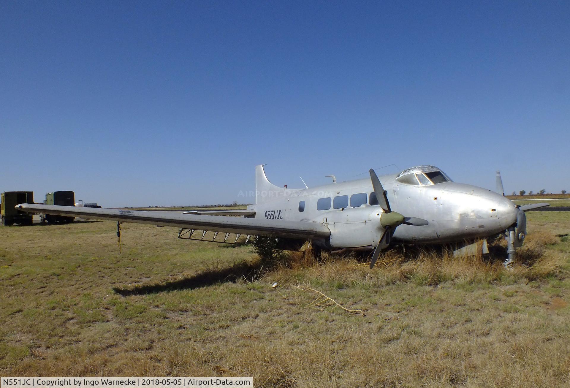 N551JC, 1951 De Havilland DH.104 Dove 6BA C/N 04306, De Havilland D.H.104 Dove 6BA, being restored at the Texas Air Museum Caprock Chapter, Slaton TX